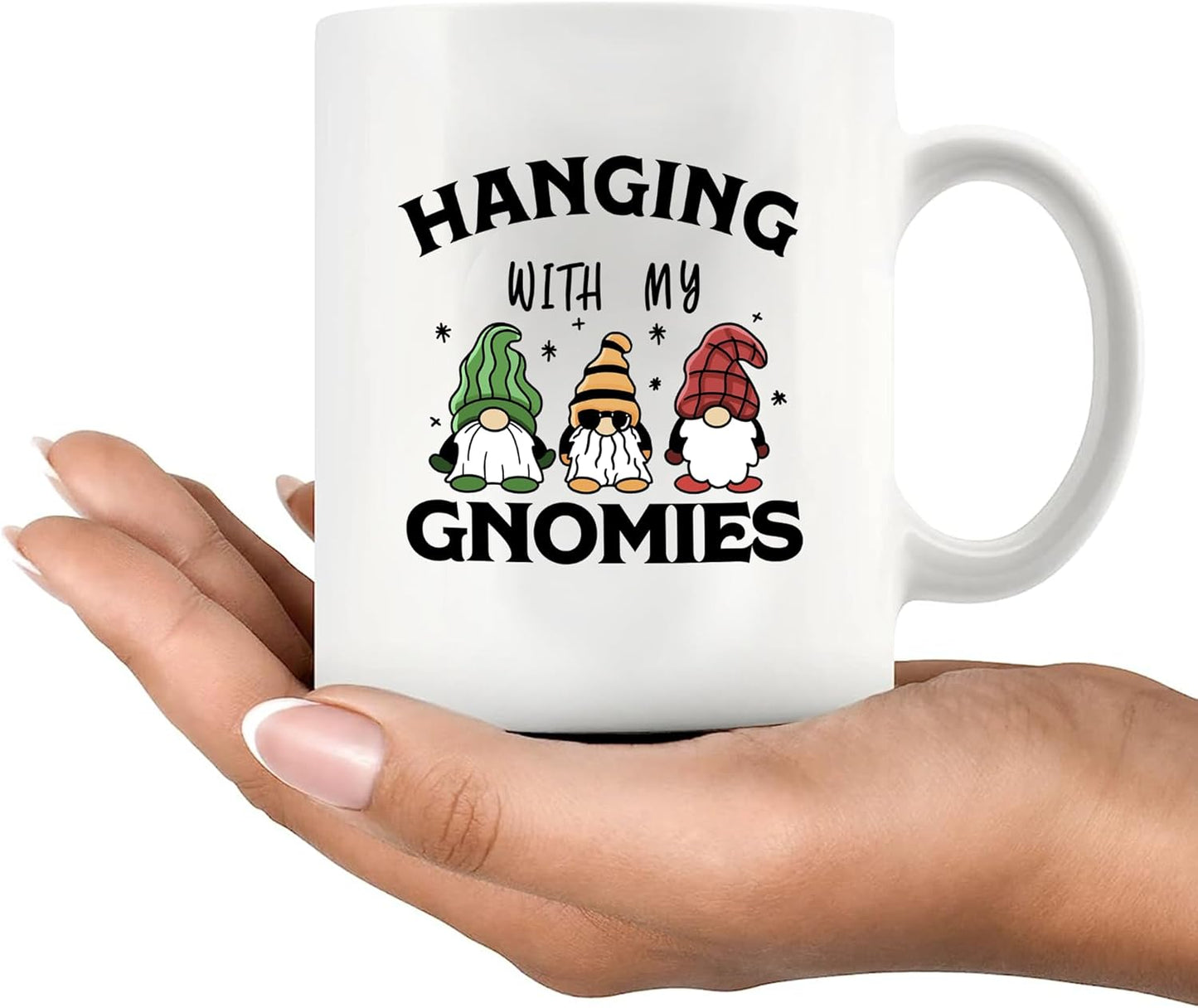 Hanging With My Gnomies Coffee Mug Funny Gardening Gift for Gardener Mom Dad