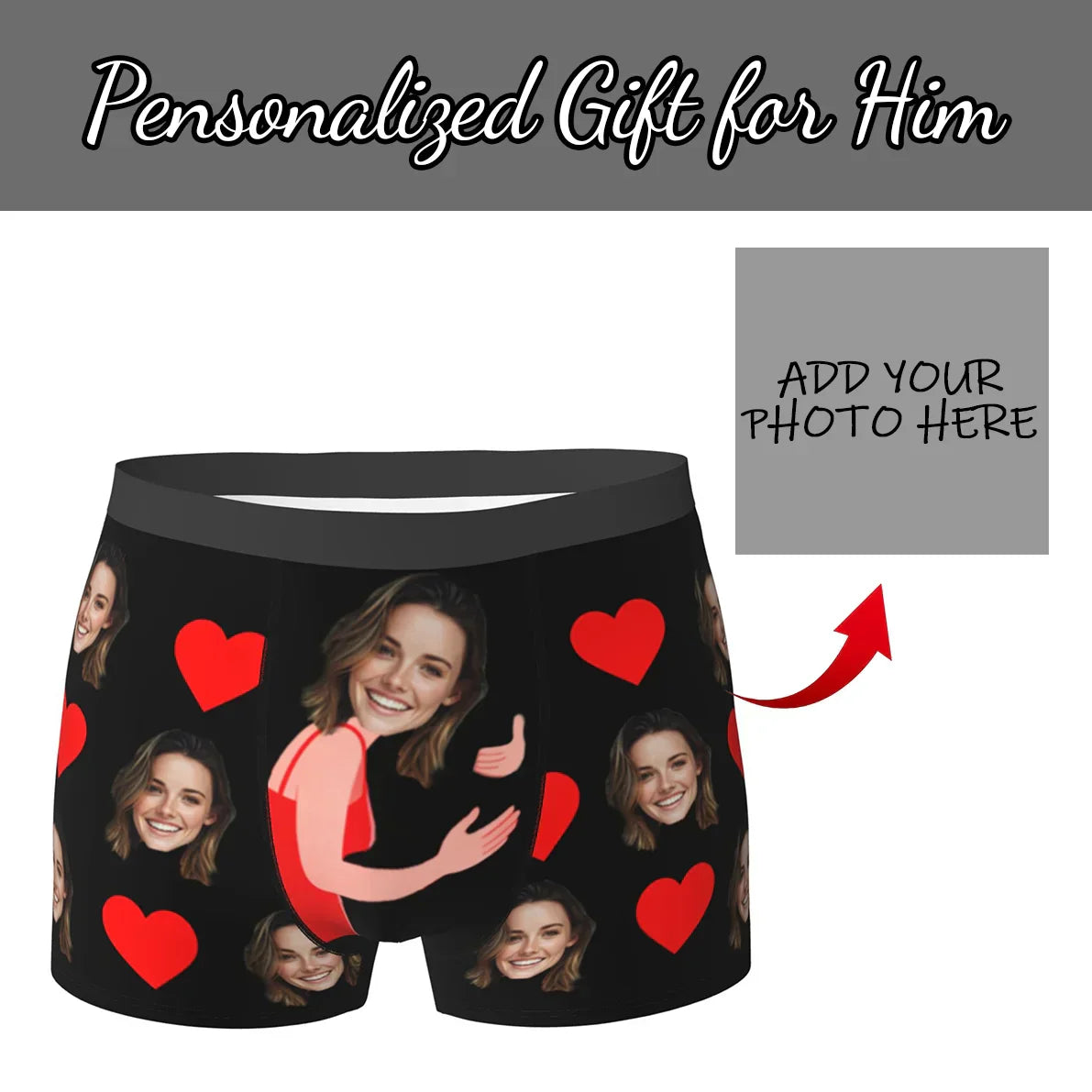 Custom Face Photo Boxer Briefs for Men