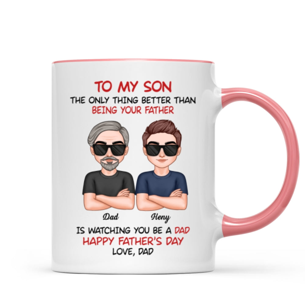 To My Son From Dad Happy Father's Day Personalized Mug