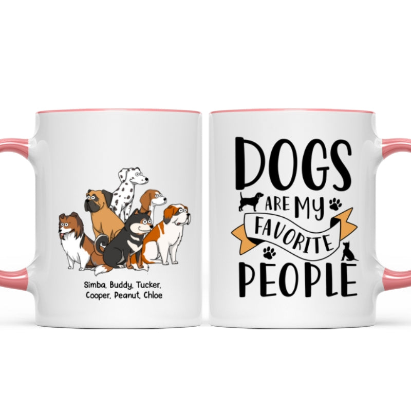 Dogs Are My Favorite People Funny Dogs Cartoon Personalized Mug