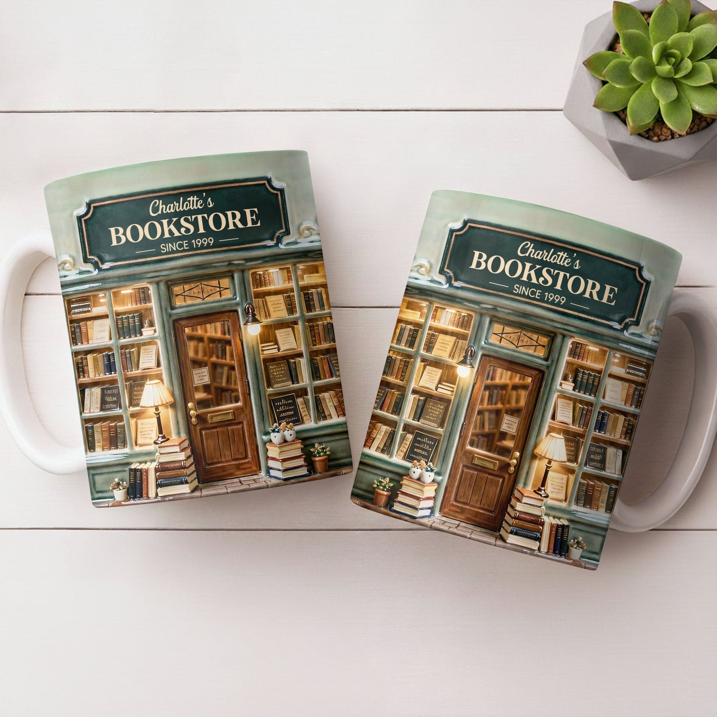 My Bookstore Since, Cozy Bookshelf Design - Personalized Custom Coffee Mug - BLV094_MG