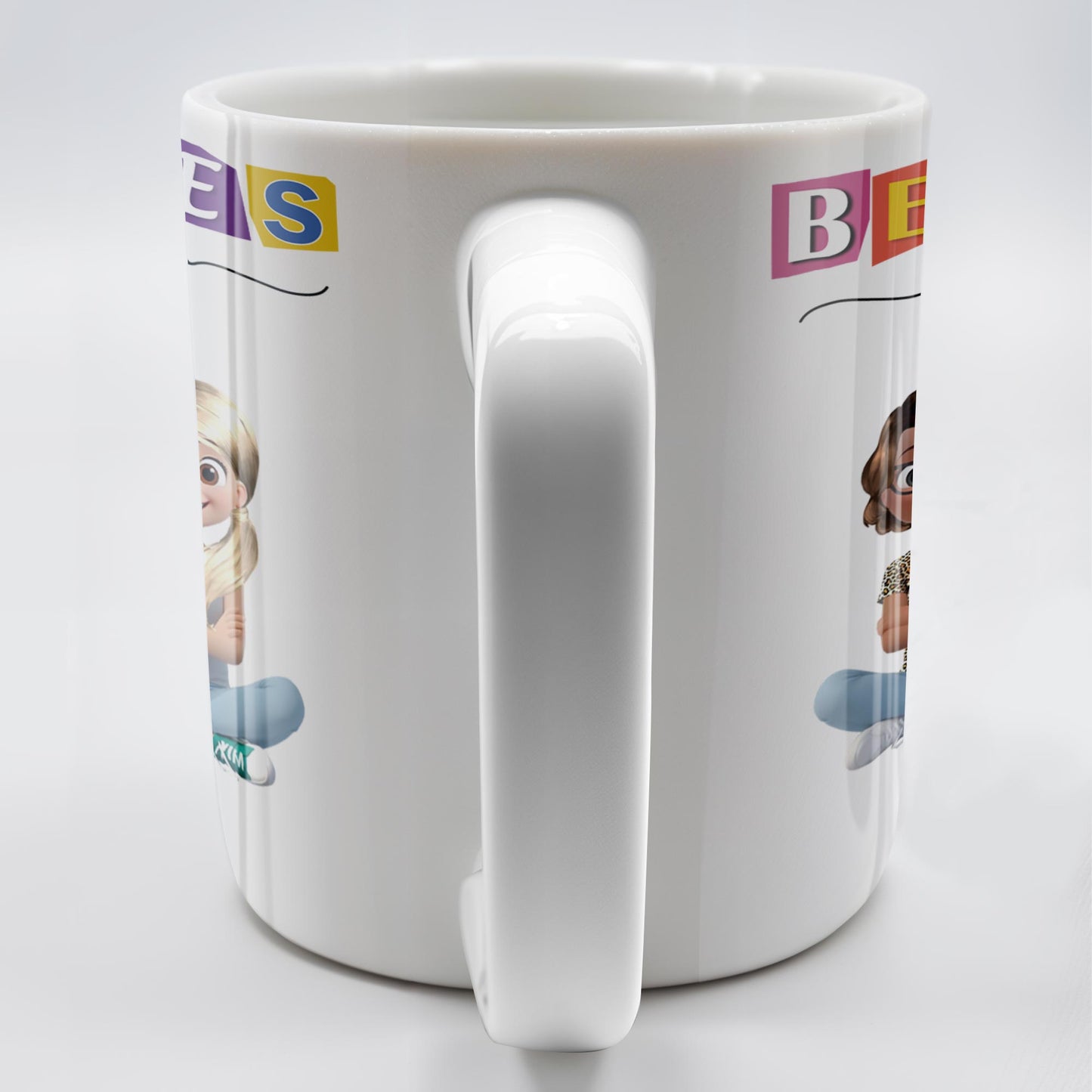 Besties Forever, Cartoon Characters - Personalized Custom Coffee Mug - BST164_MG
