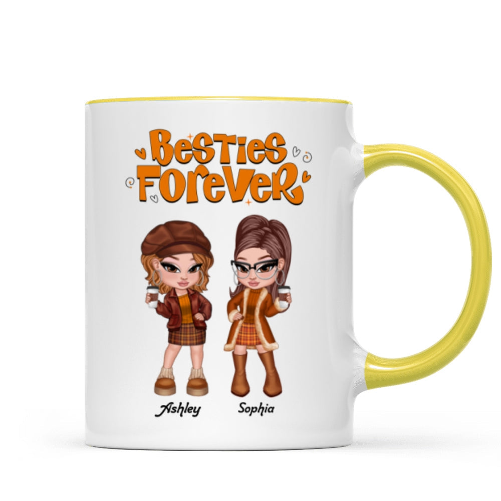Trendy Fall Season Mug For Besties Sisters, Y2K Style