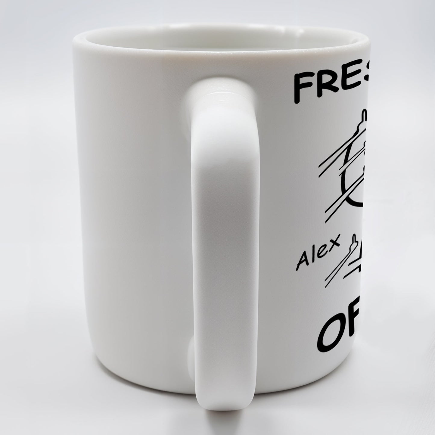 Fresh Out Of Cares Scribble Art Design - Personalized Custom Coffee Mug - COL031_MG