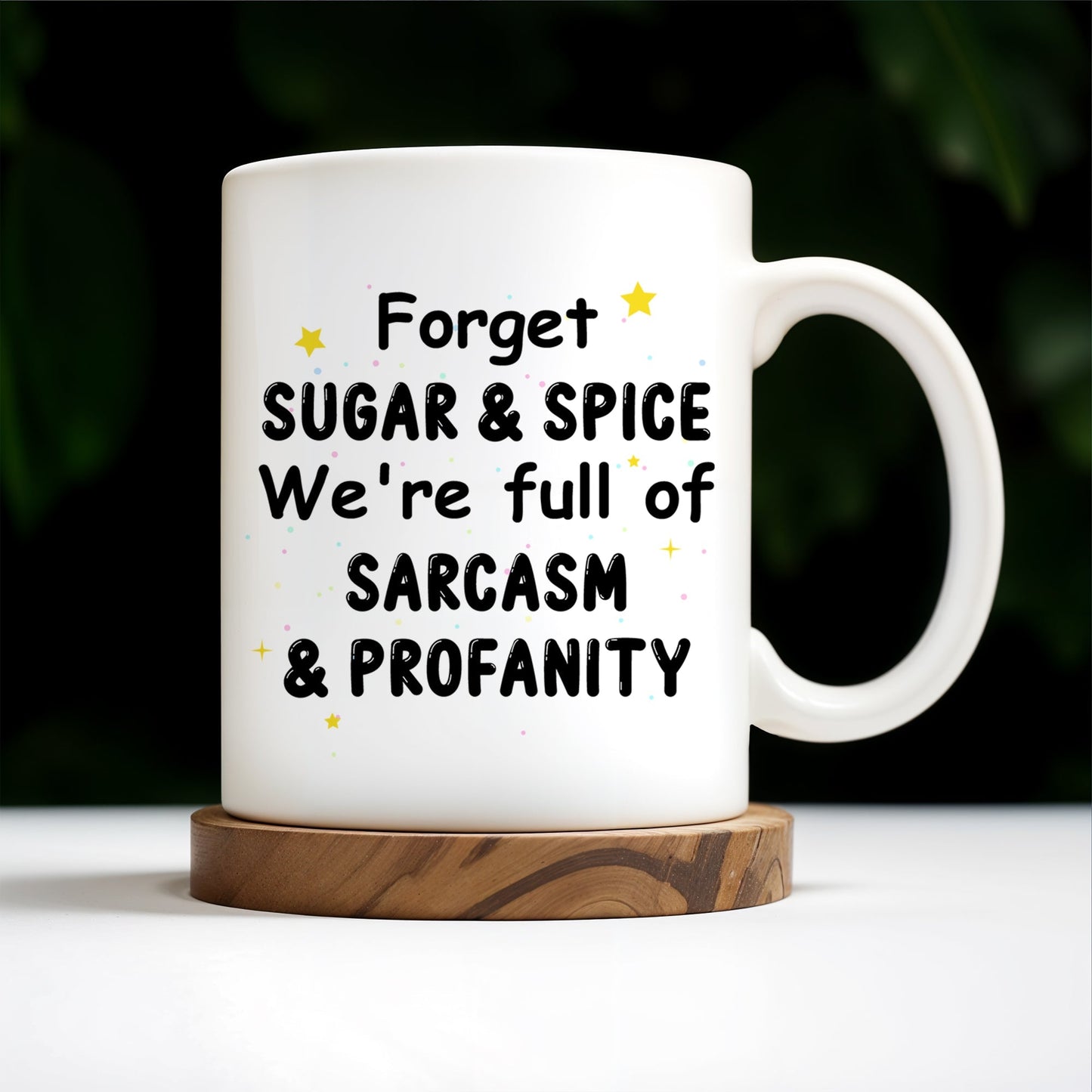 Forget Sugar & Spice Mug Featuring Unicorns & Stars - Personalized Custom Coffee Mug - COL033_MG