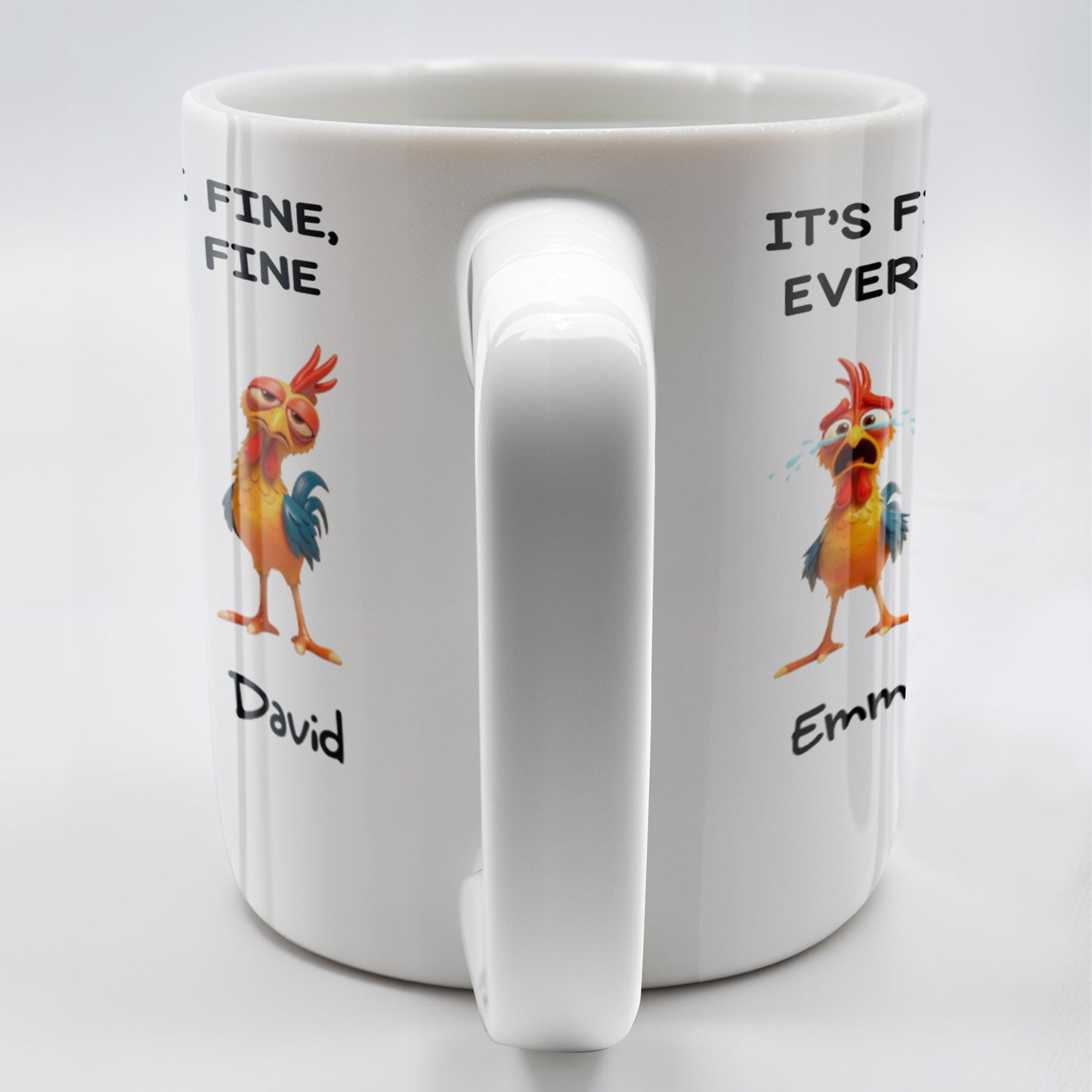 It's Fine, We're Fine, Everything Is Fine With Roosters - Personalized Custom Coffee Mug - COL106_MG