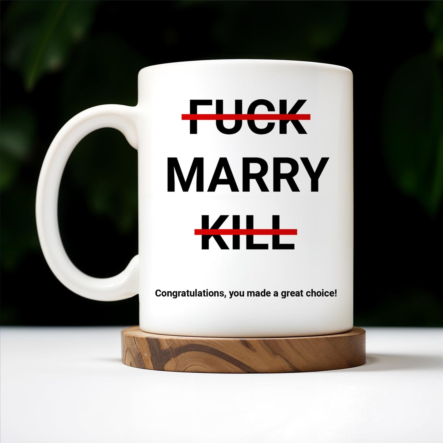 Congratulations You Made a Great Choice With Smiling Faces - Personalized Custom Coffee Mug - CPL100_MG