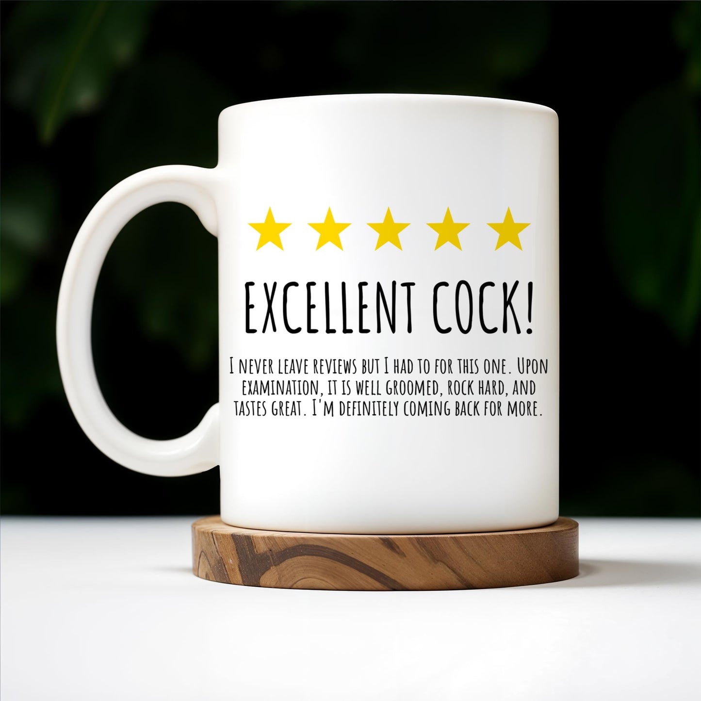 Excellent Cook Appreciation Quote With Stars And Smiley - Personalized Custom Coffee Mug - CPL101_MG