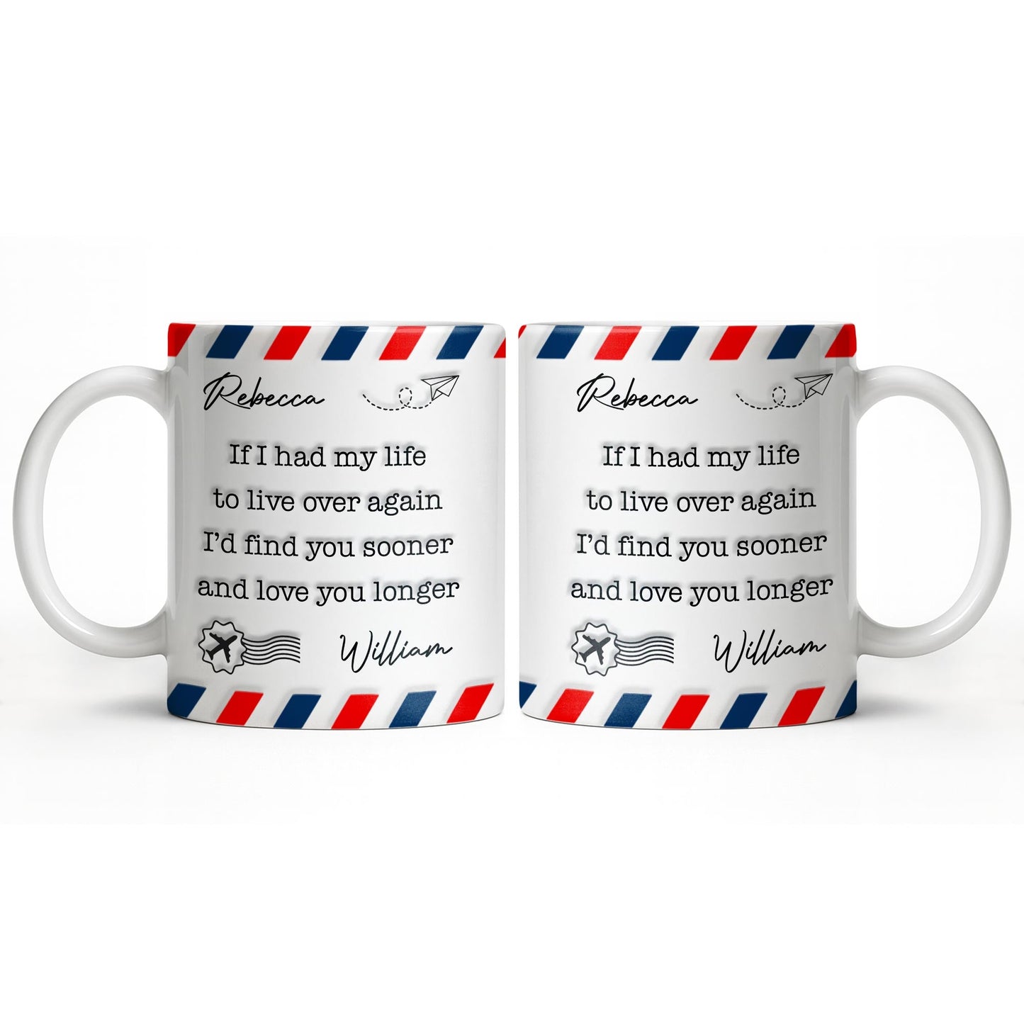 Find You Sooner And Love You Longer With Mail Envelope And Star - Personalized Custom Coffee Mug - CPL1109_MG