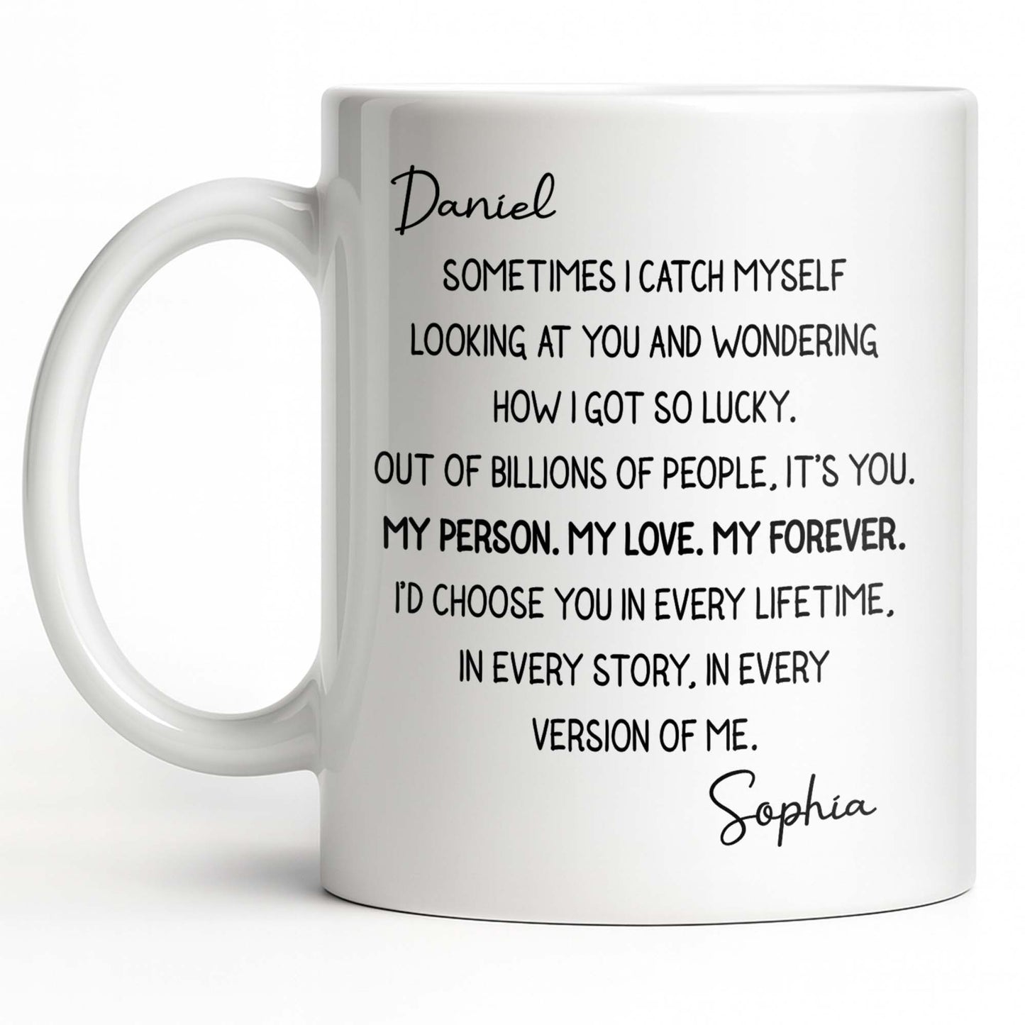My Person, My Love, My Forever Romantic Quote - Personalized Custom Coffee Mug - CPL1200_MG