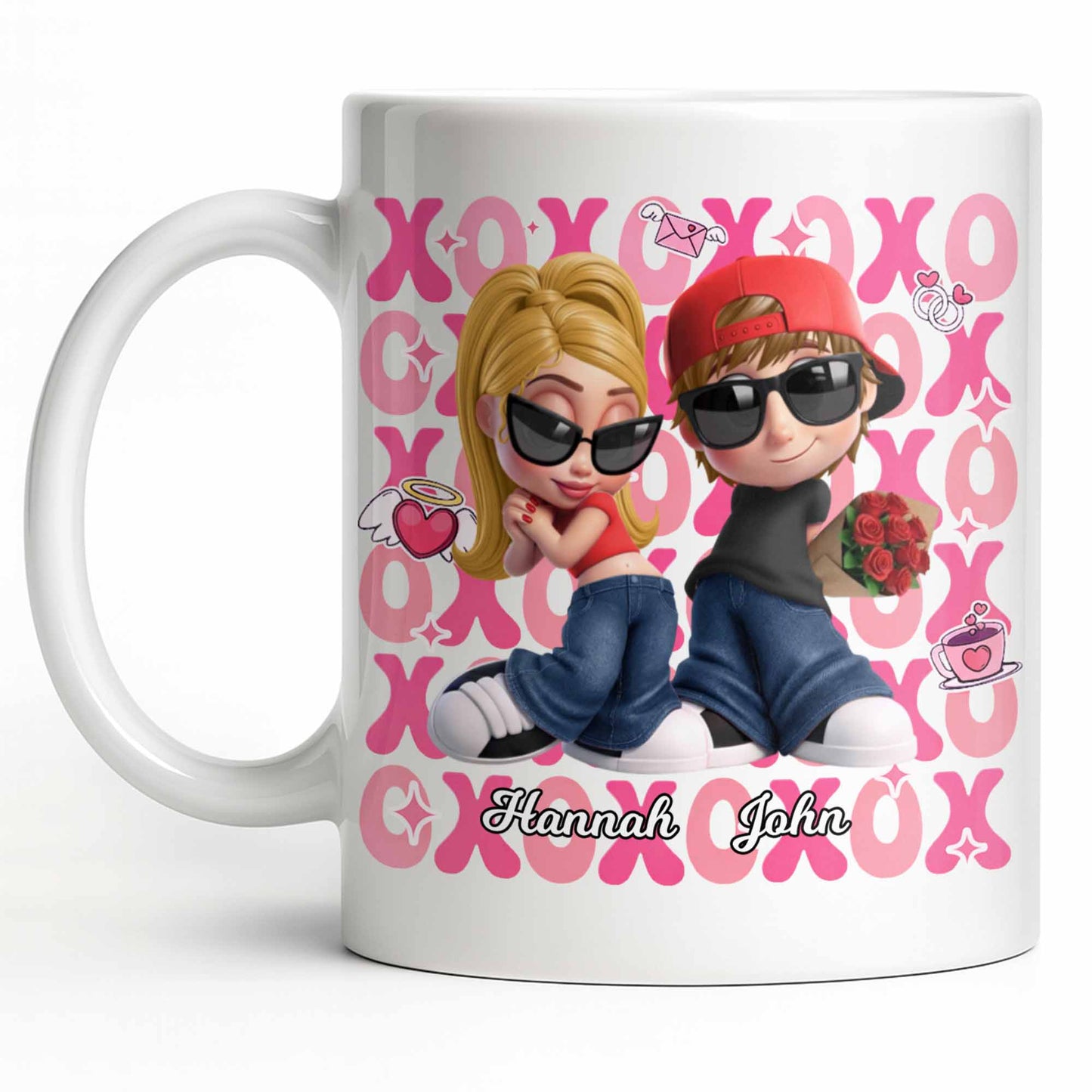 Celebrate Your Special Moments With Adorable Cartoon Figures - Personalized Custom Coffee Mug - CPL1286_MG