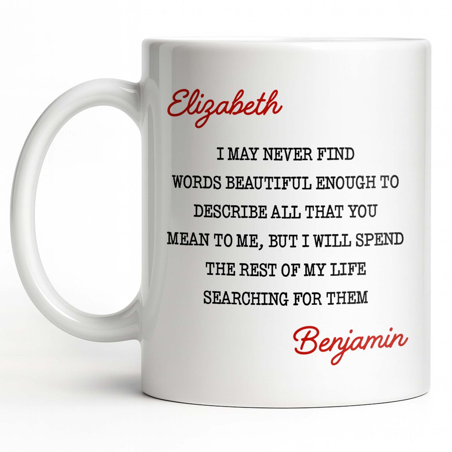 Beautiful Words To Describe You, Searching for Them Forever - Personalized Custom Coffee Mug - CPL1327_MG