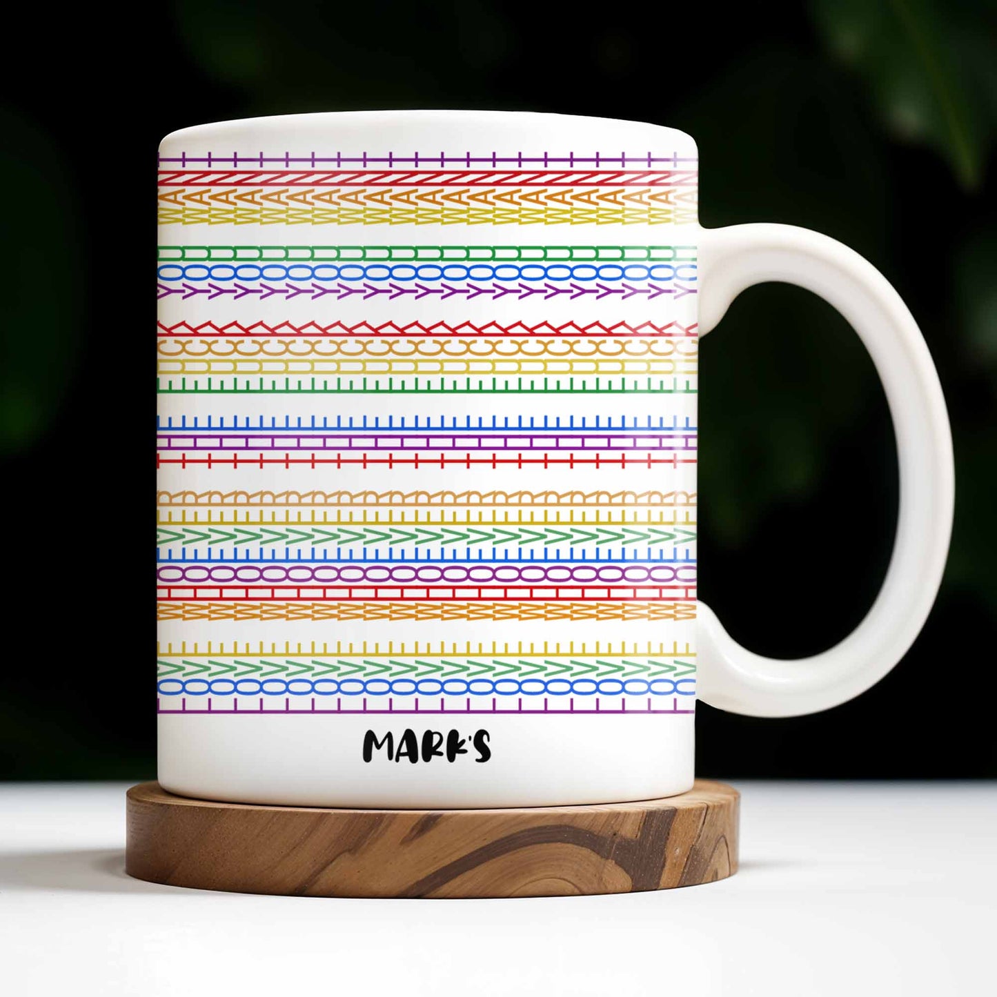 Express Yourself With Colorful Patterns - Personalized Custom Coffee Mug - CPL381_MG