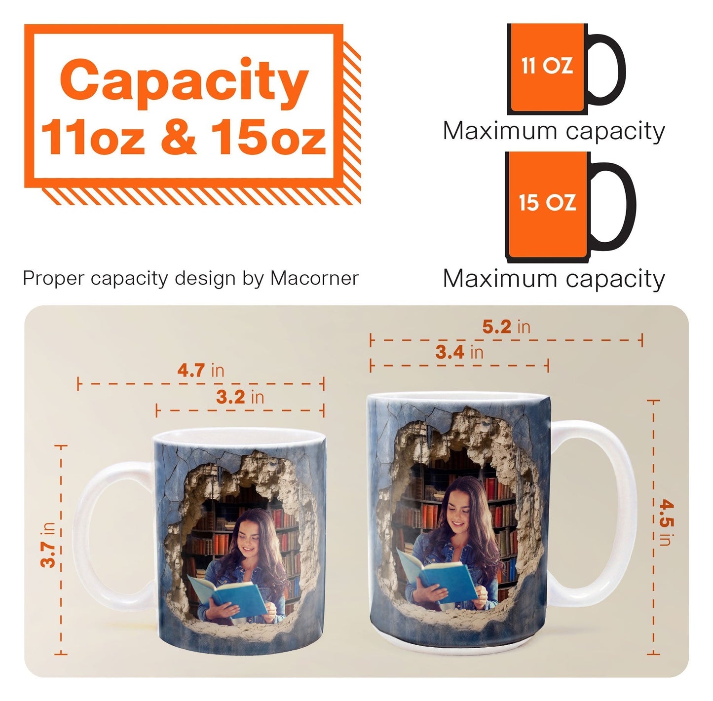 Custom Photo Reading Books - Personalized Photo Mug