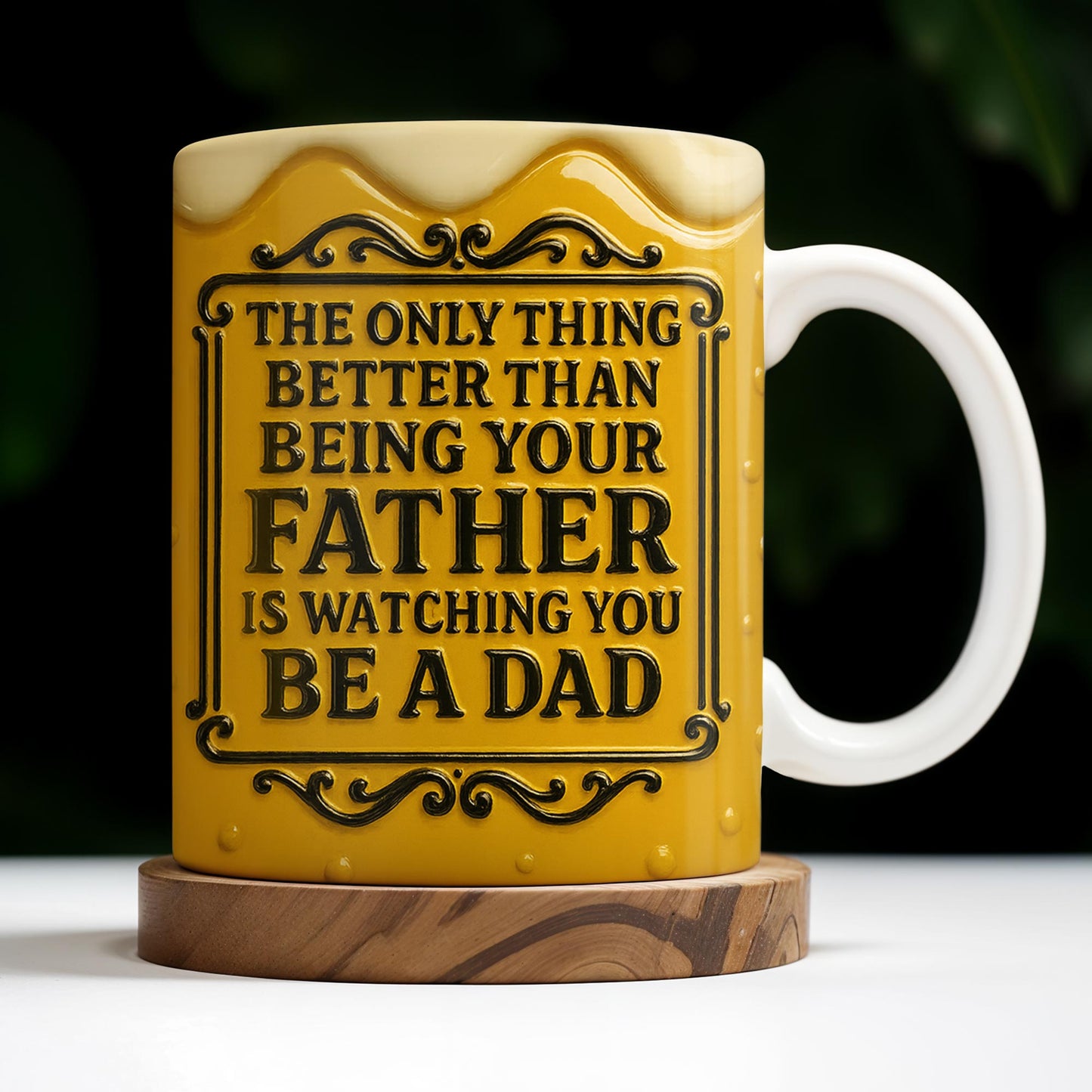 The Only Thing Better Than Being Your Father Is Watching You Be A Dad, Beer Mug Design - Personalized Custom Coffee Mug - DAD125_MG