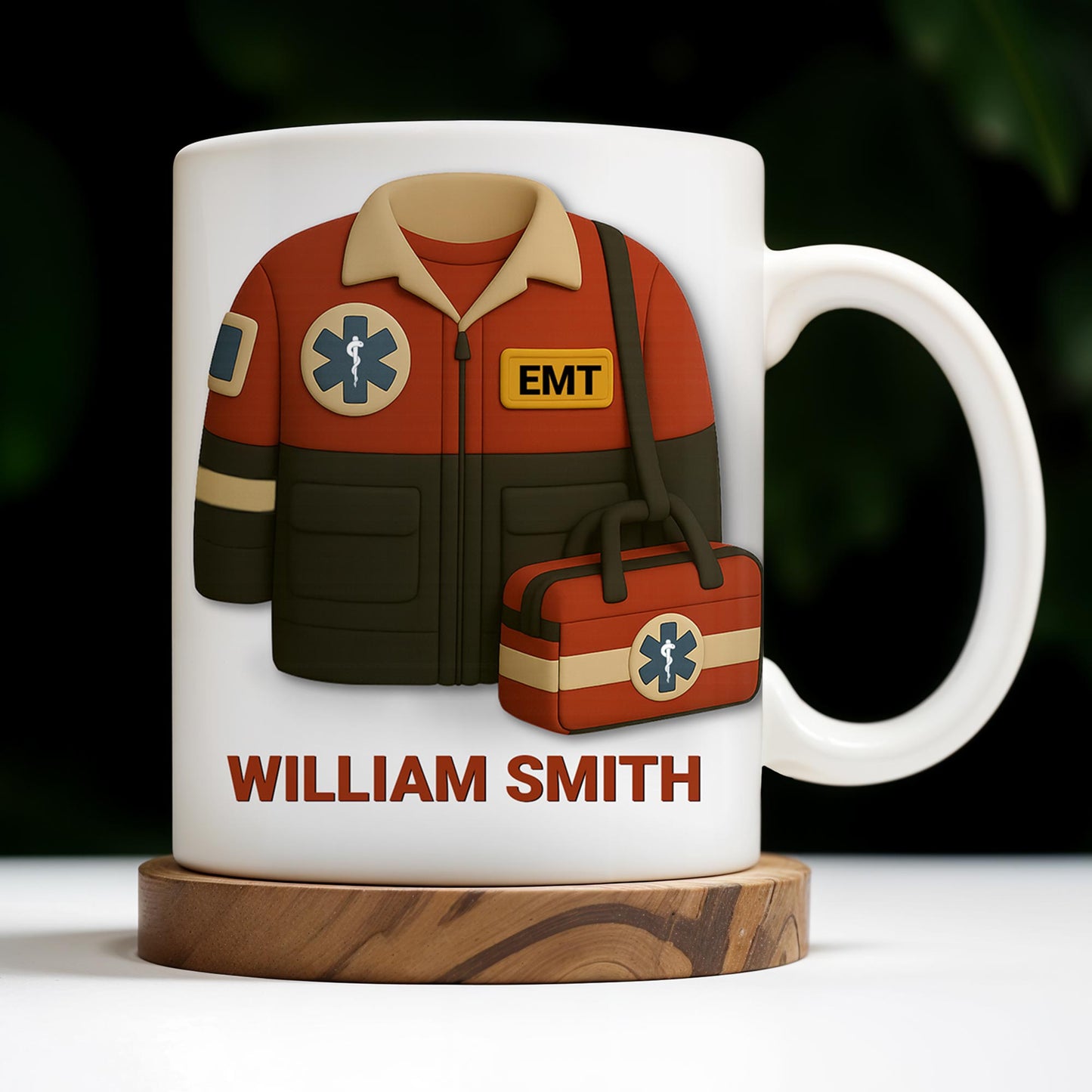 Show Your Appreciation For A Hero, EMT Uniform And Medical Bag - Personalized Custom Coffee Mug - DOC006_MG