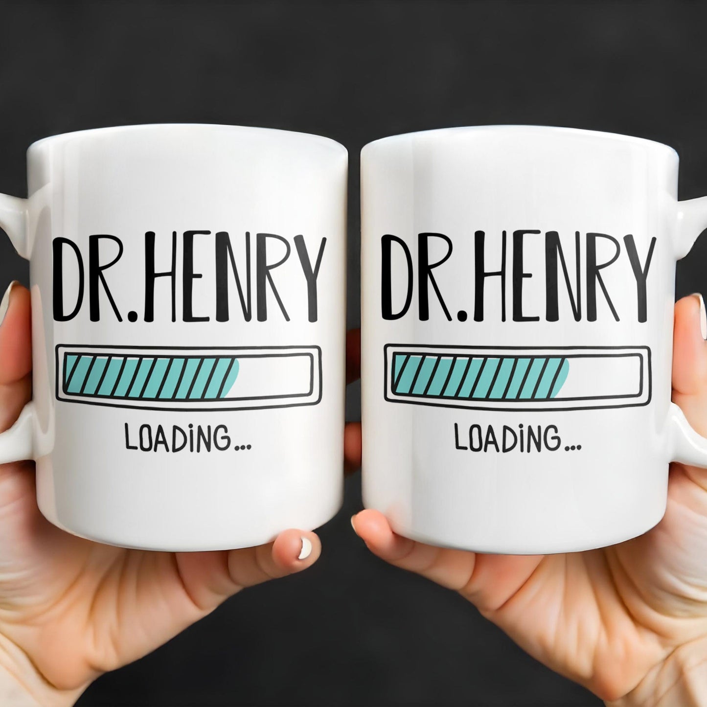 Loading, Progress Bar Design - Personalized Custom Coffee Mug - DOC027_MG