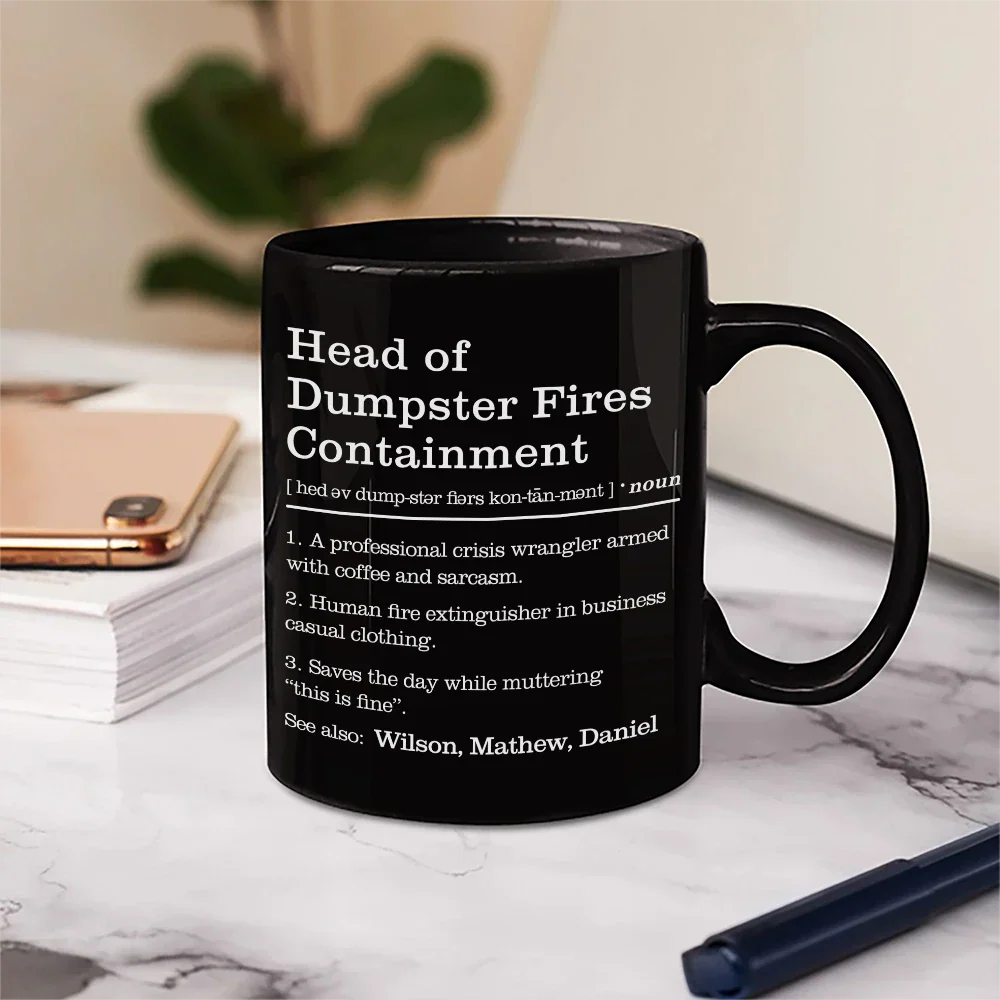 Dumpster Fire Response Team Definition - Personalized Mug