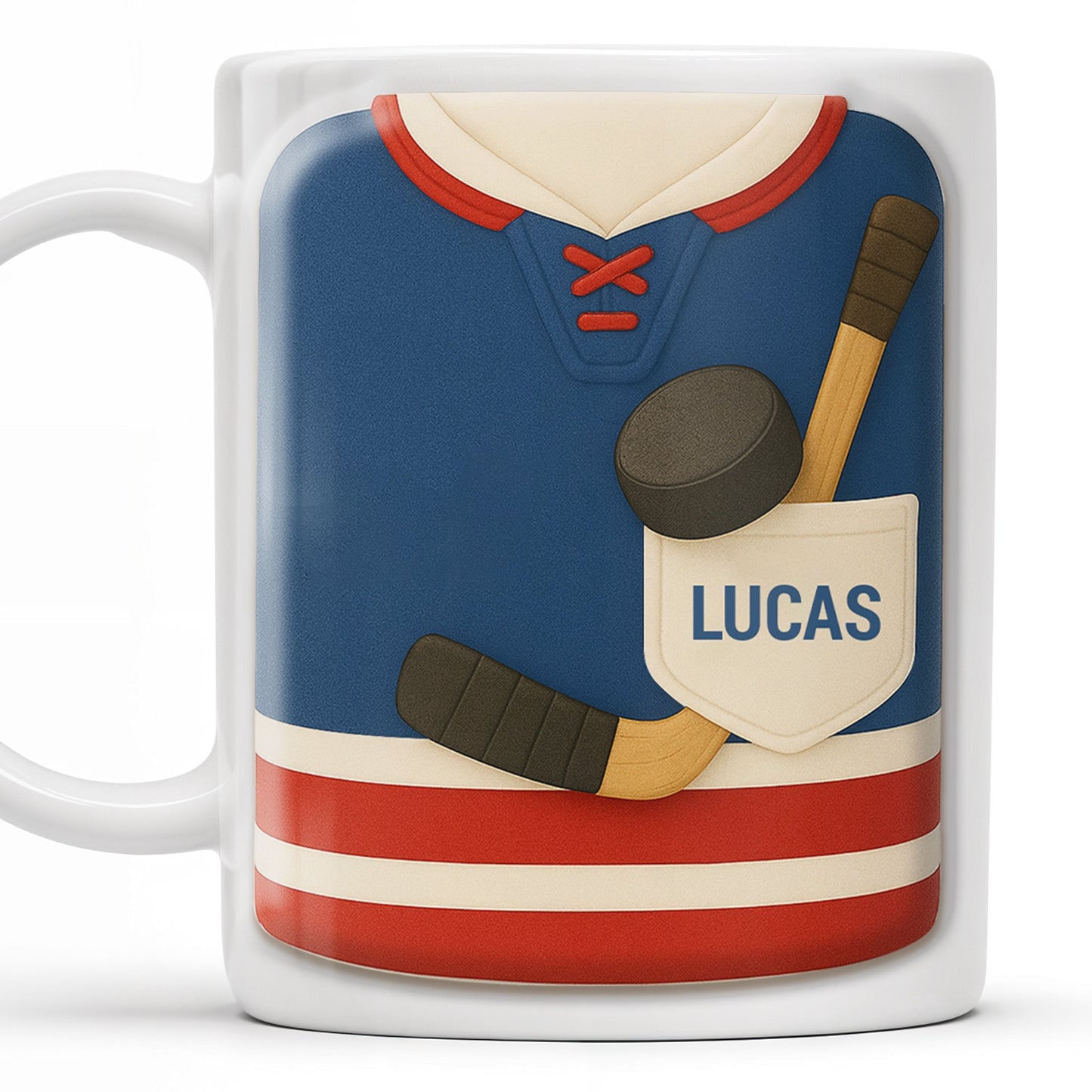 Customize Your Hockey Jersey Mug With Your Name, Hockey Gear - Personalized Custom Coffee Mug - FAM326_MG