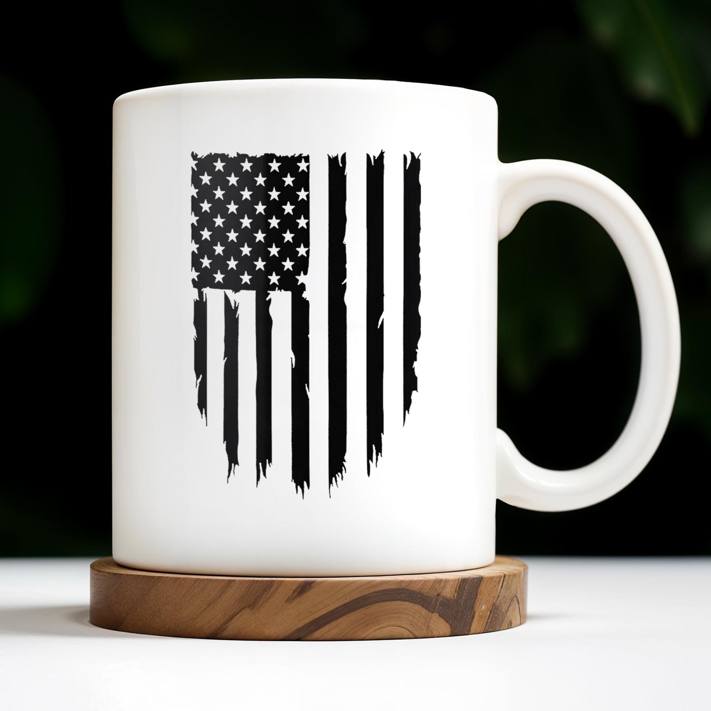 Old Lives Matter, Text and American Flag - Personalized Custom Coffee Mug - FAM327_MG