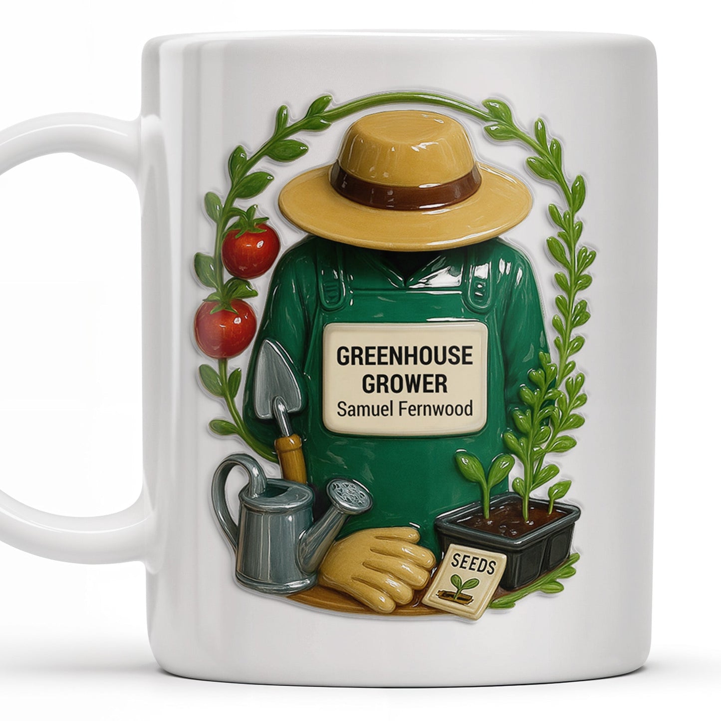 Greenhouse Grower, Garden Enthusiast Design - Personalized Custom Coffee Mug - FAM376_MG