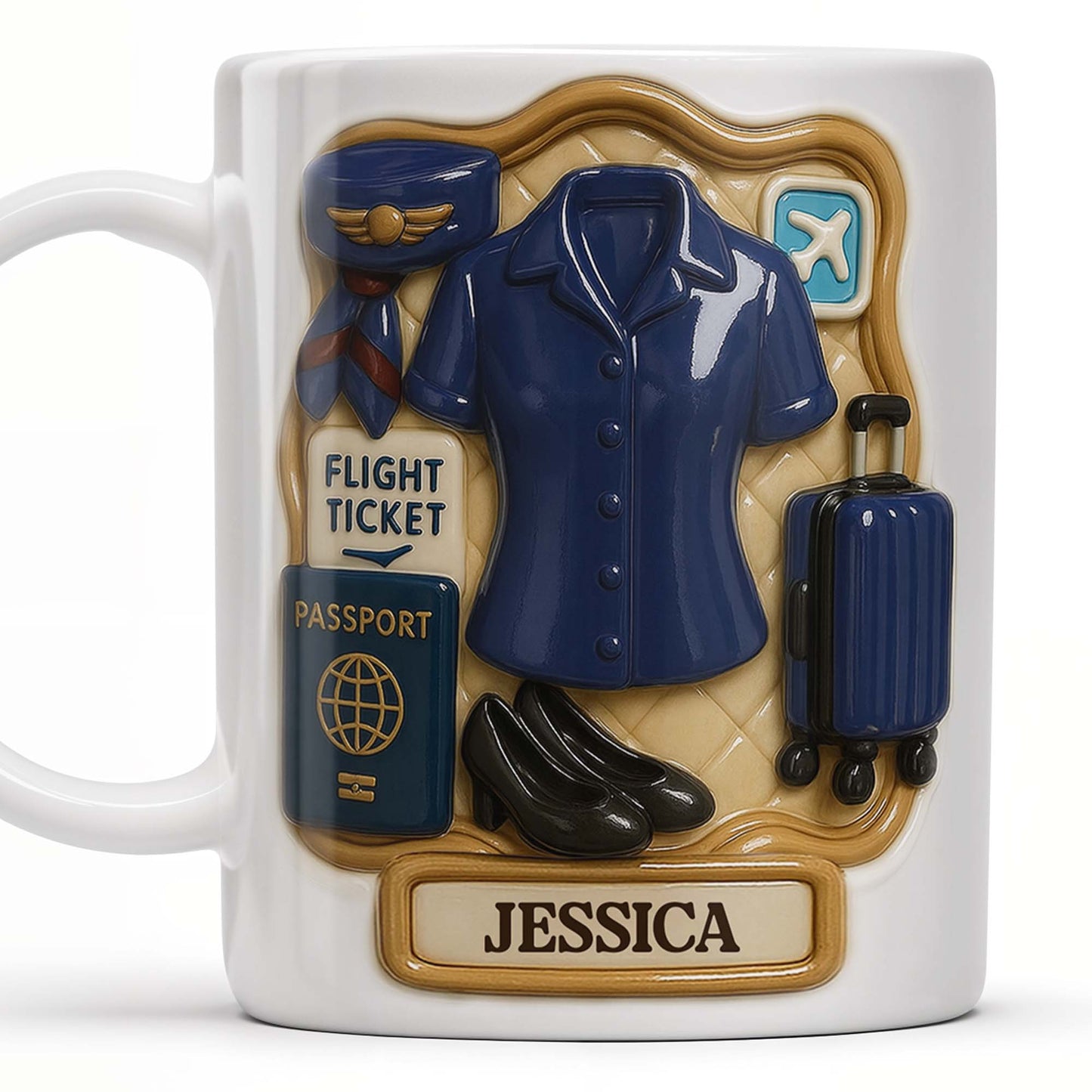 Personalize Your Travel Adventure Coffee Mug - Personalized Custom Coffee Mug - FAM385_MG