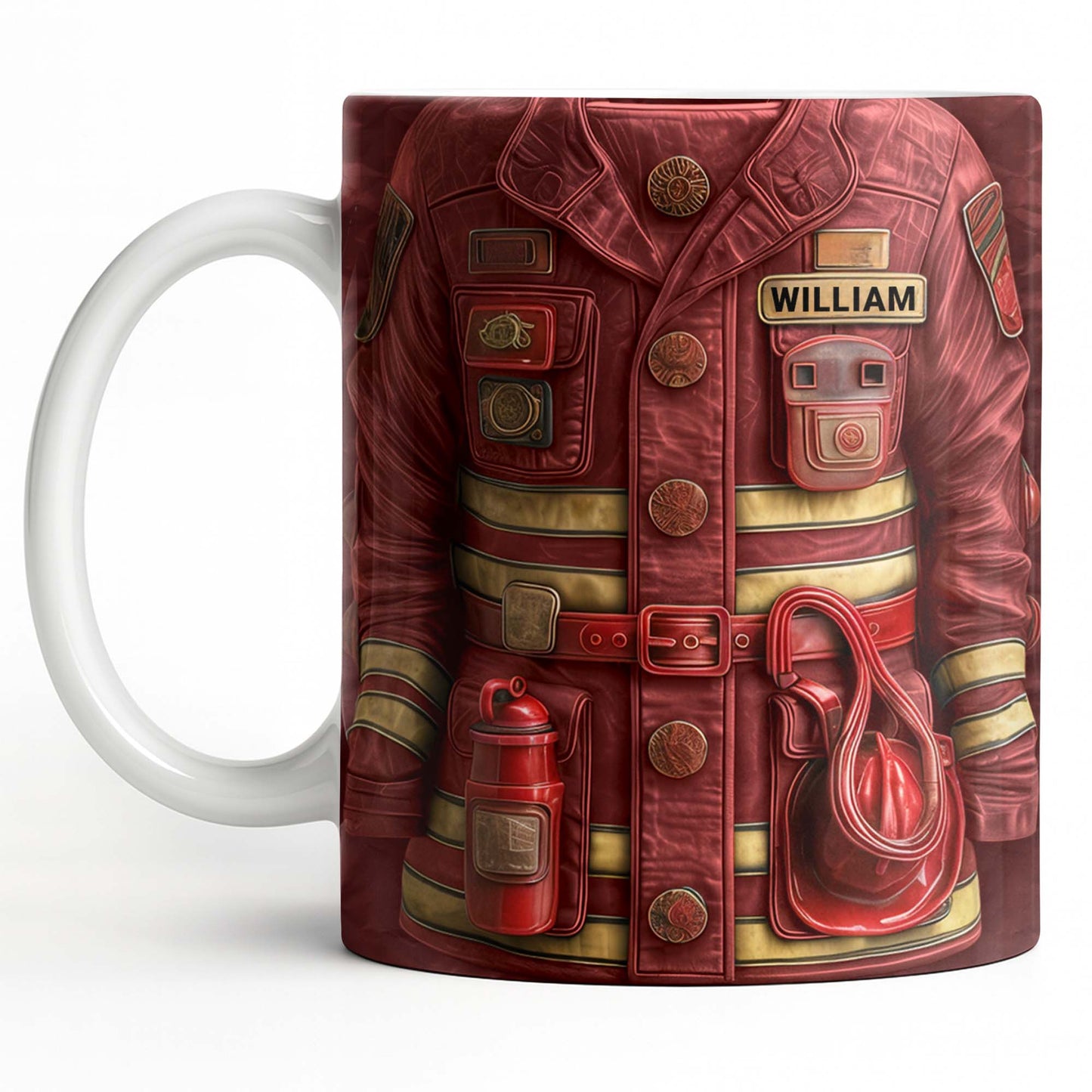 Celebrate Your Heroism With Customizable Firefighter Gear - Personalized Custom Coffee Mug - FIF059_MG
