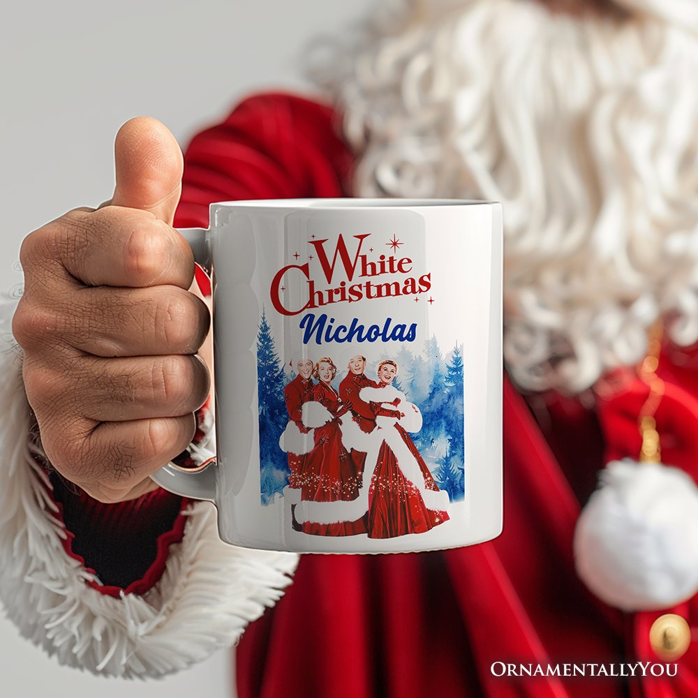 I'm Dreaming of a White Christmas Personalized Mug, 1954 Classic Holiday Inn Movie Gift with Custom Name
