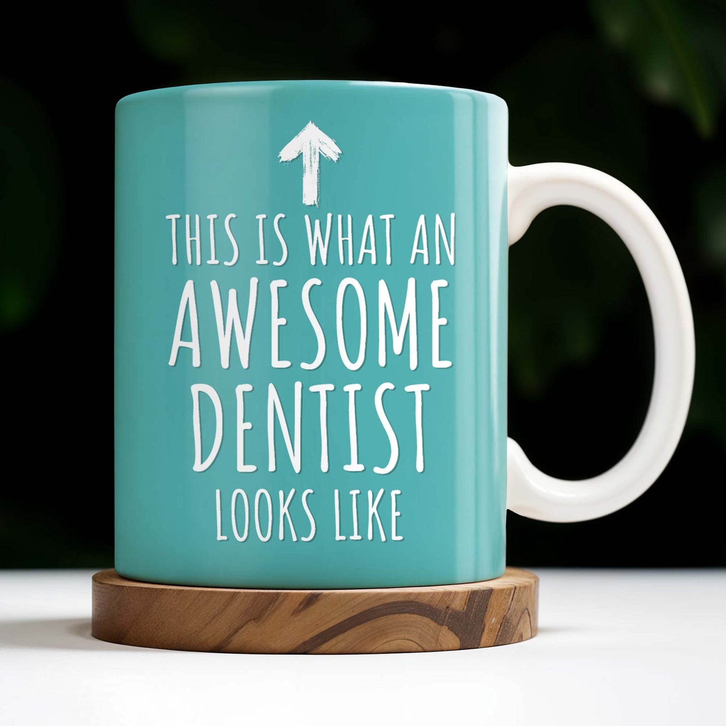This Is What An Awesome Dentist Looks Like, Arrow and Text - Personalized Custom Coffee Mug - GRAD312_MG