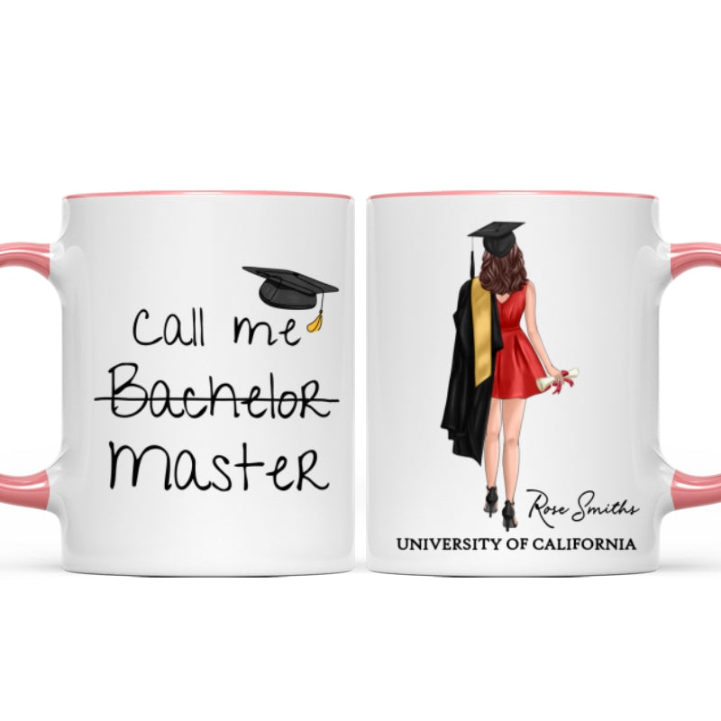 Call Me Master Bachelor Graduation Gift Personalized Mug
