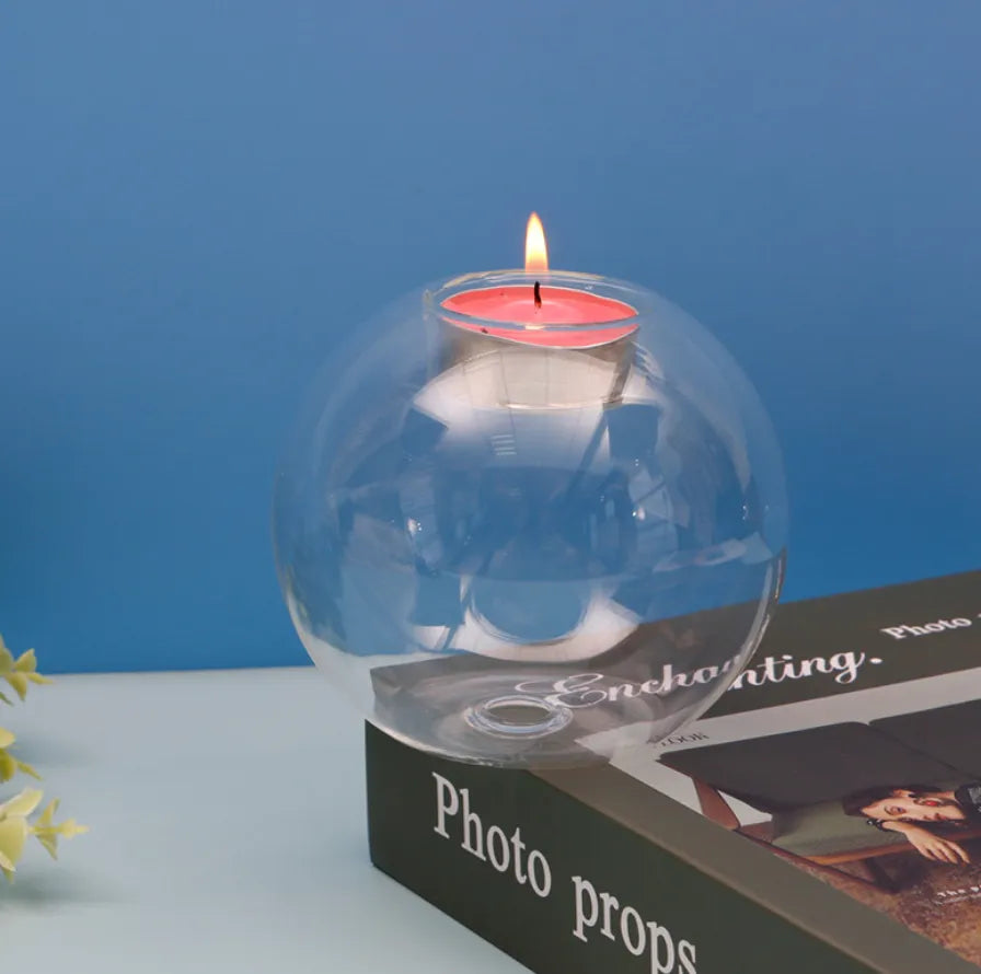 Crystal Glass Candle Holder