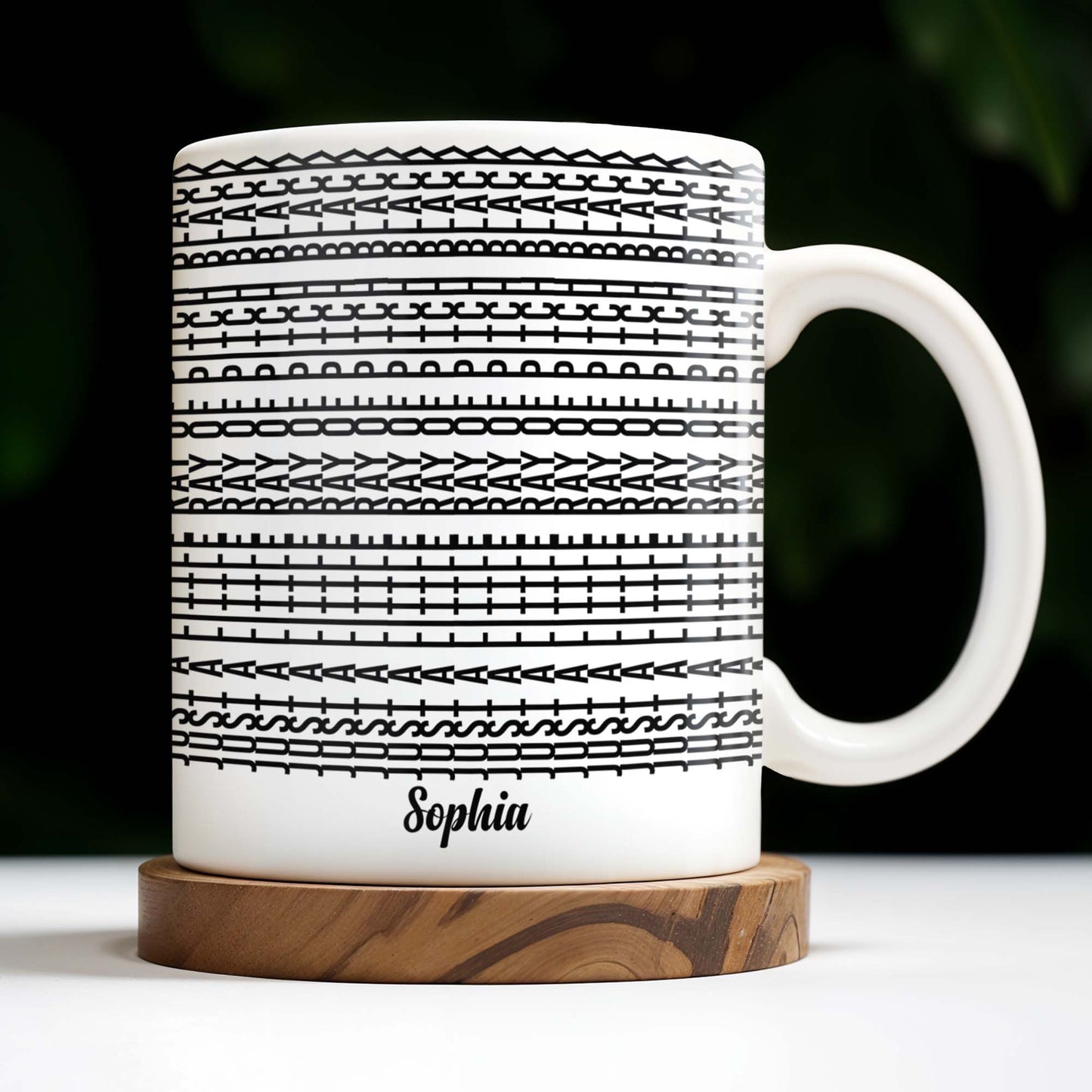 Brave Musical Notes Design - Personalized Custom Coffee Mug - HALW066_MG
