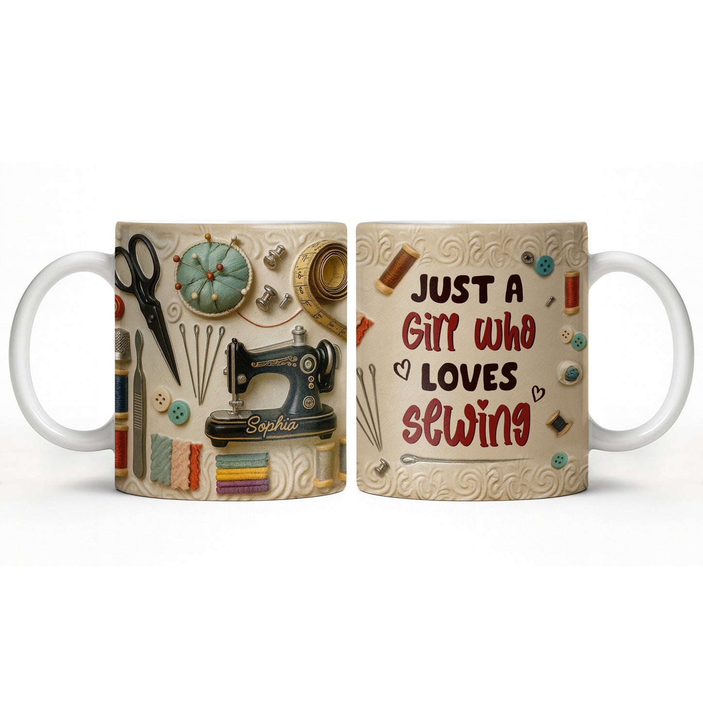 A Treasured Collection Of Sewing Essentials - Personalized Custom Coffee Mug - HOB013_MG
