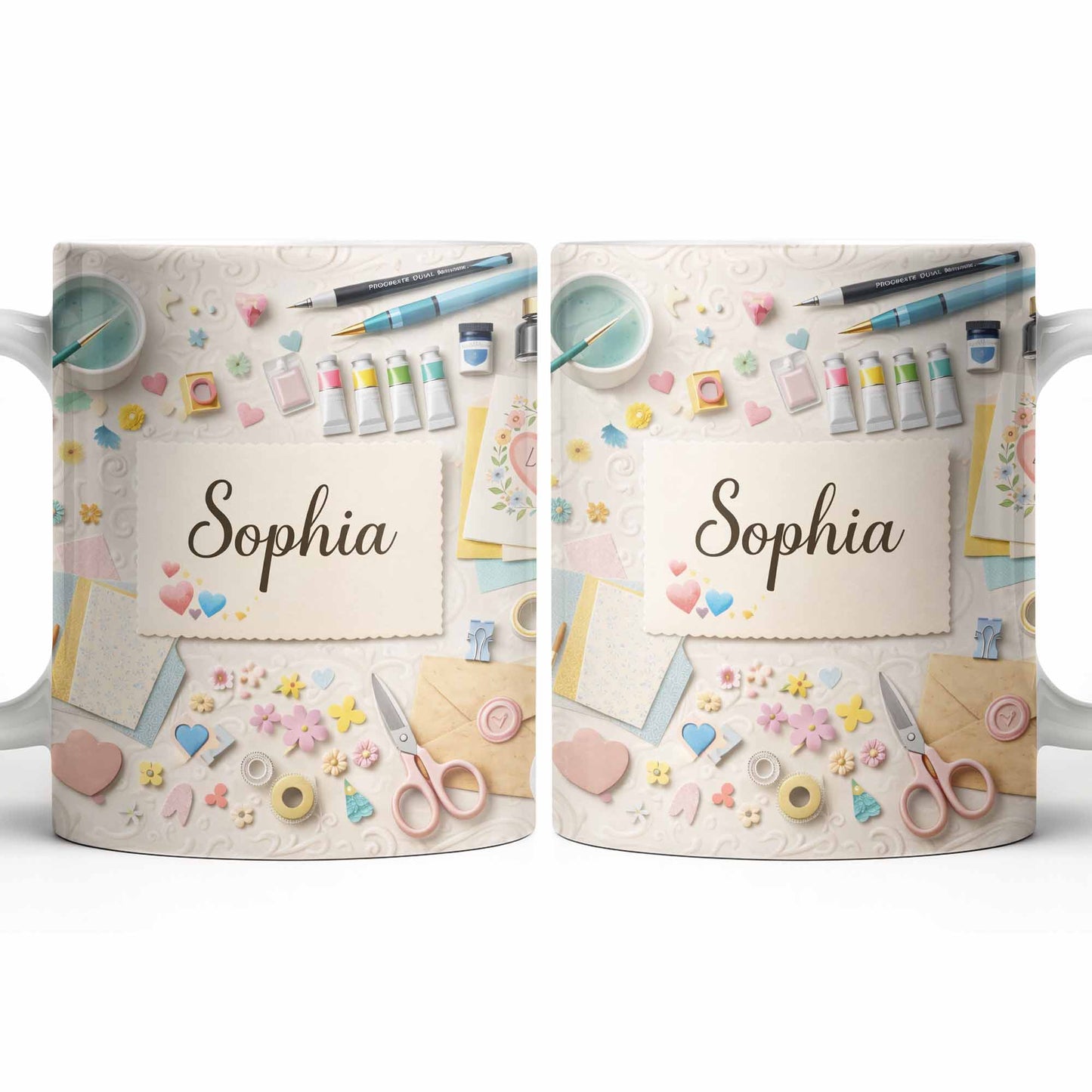 Bring Creativity Into Every Sip With Paint Tubes And Scissors Design - Personalized Custom Coffee Mug - HOB037_MG