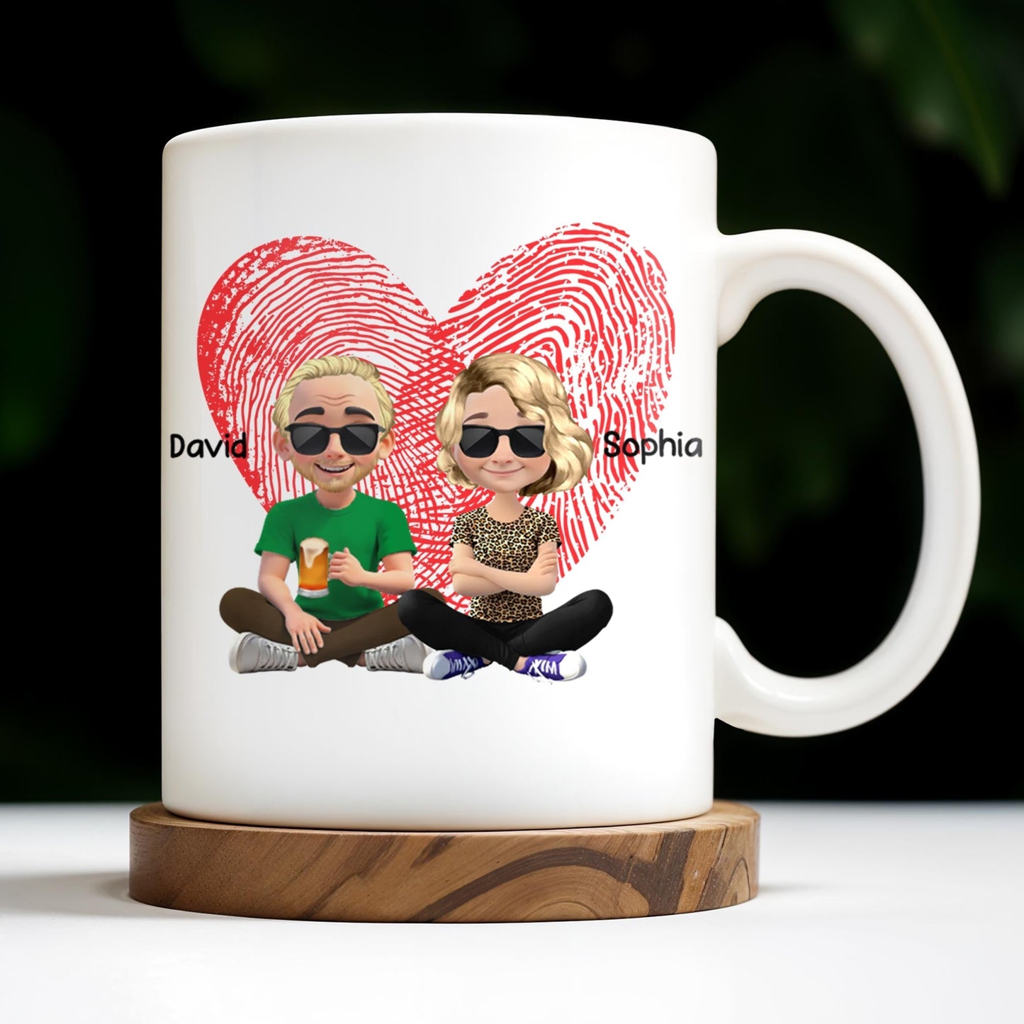 To My Husband, Sometimes It's Hard To Find The Words, Heart And Couple - Personalized Custom Coffee Mug - HSB038_MG