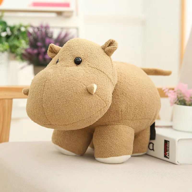 Soft Elephant & Hippo Plush Toys