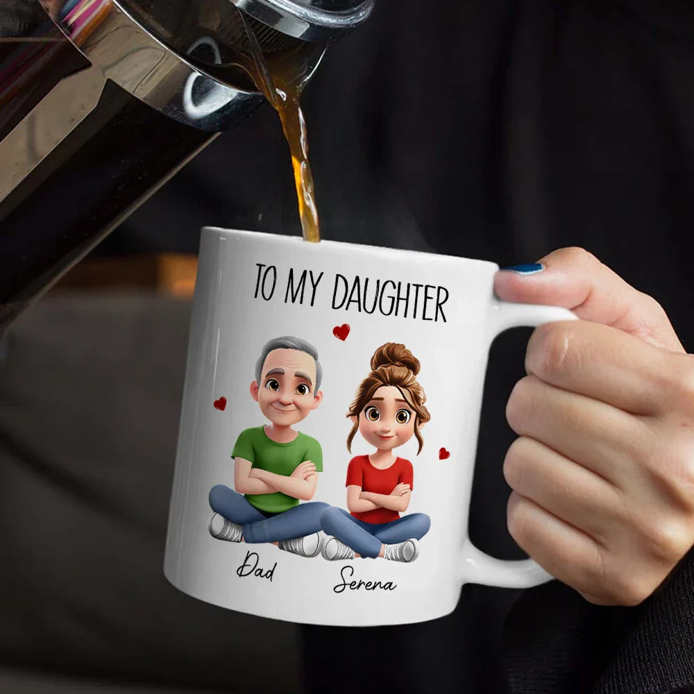 I Smile Because You Are My Daughter 3D Effect - Personalized Mug