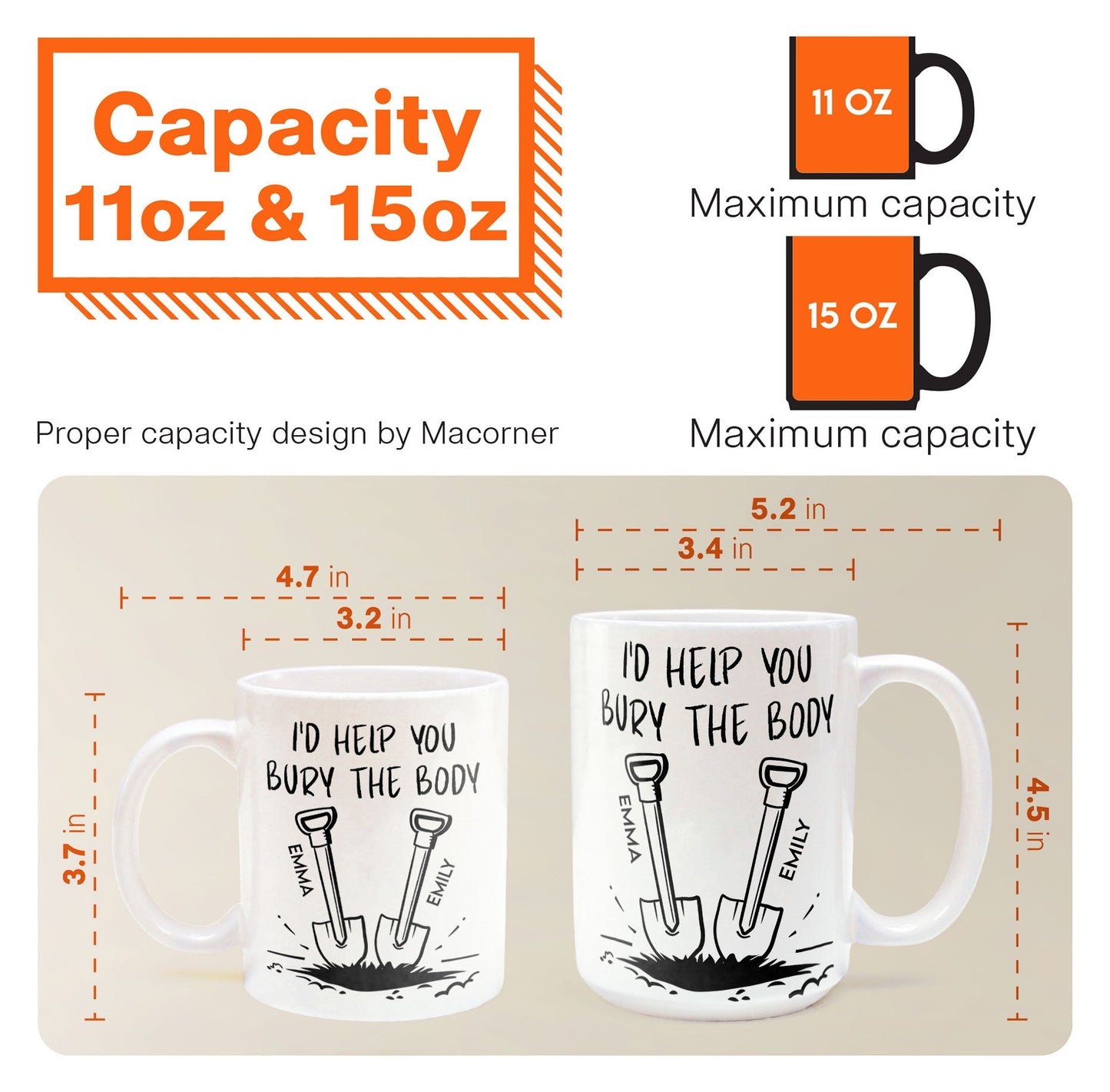 I'd Help You Bury The Body - Personalized Mug