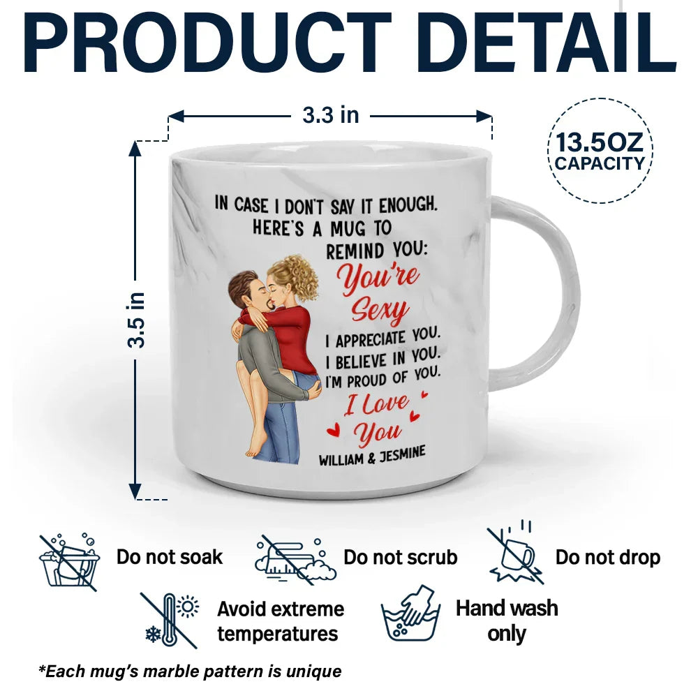 In Case I Don't Say It Enough Couples - Personalized Marble Mug