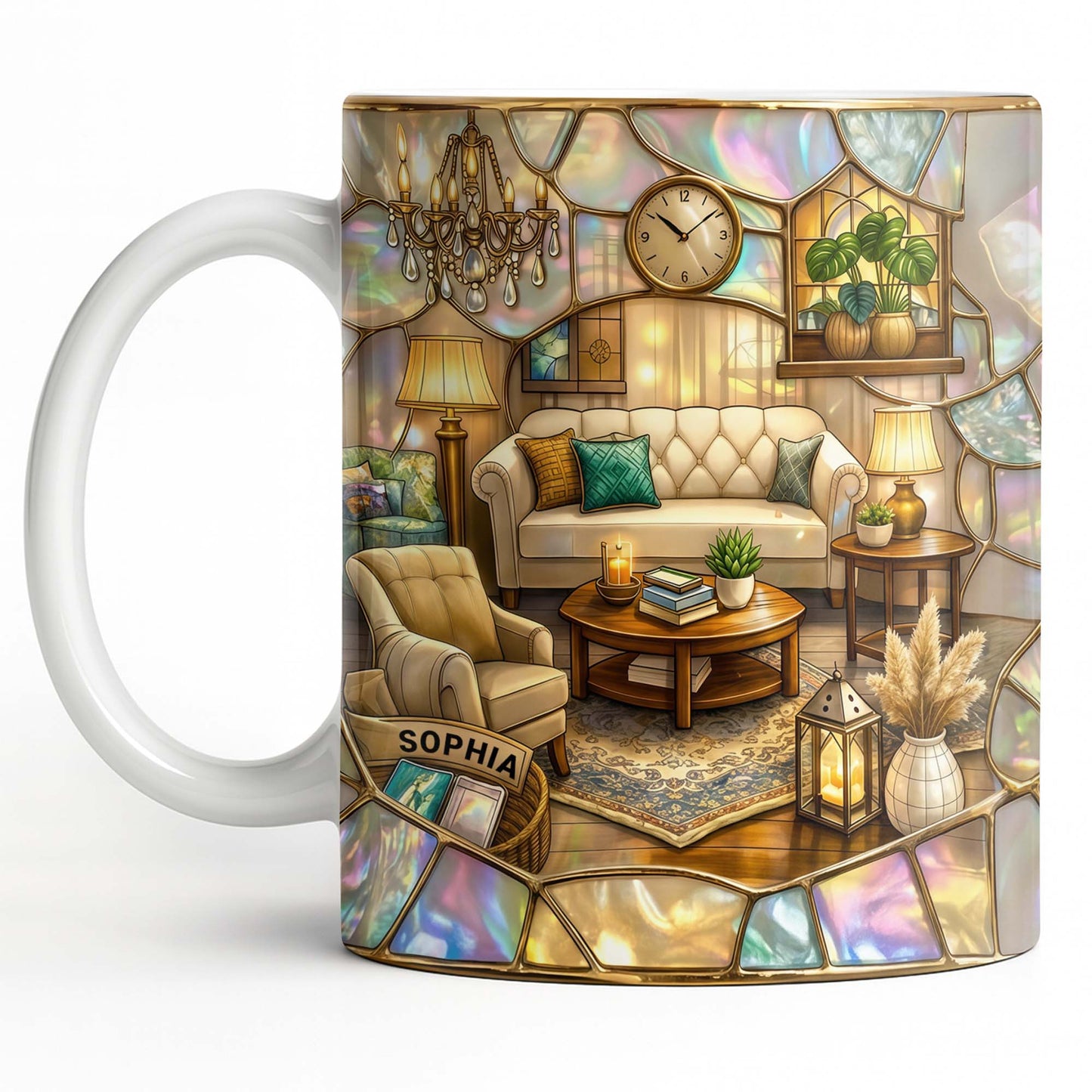 Welcome To Your Cozy Corner Featuring Interior Design Elements - Personalized Custom Coffee Mug - JBS130_MG