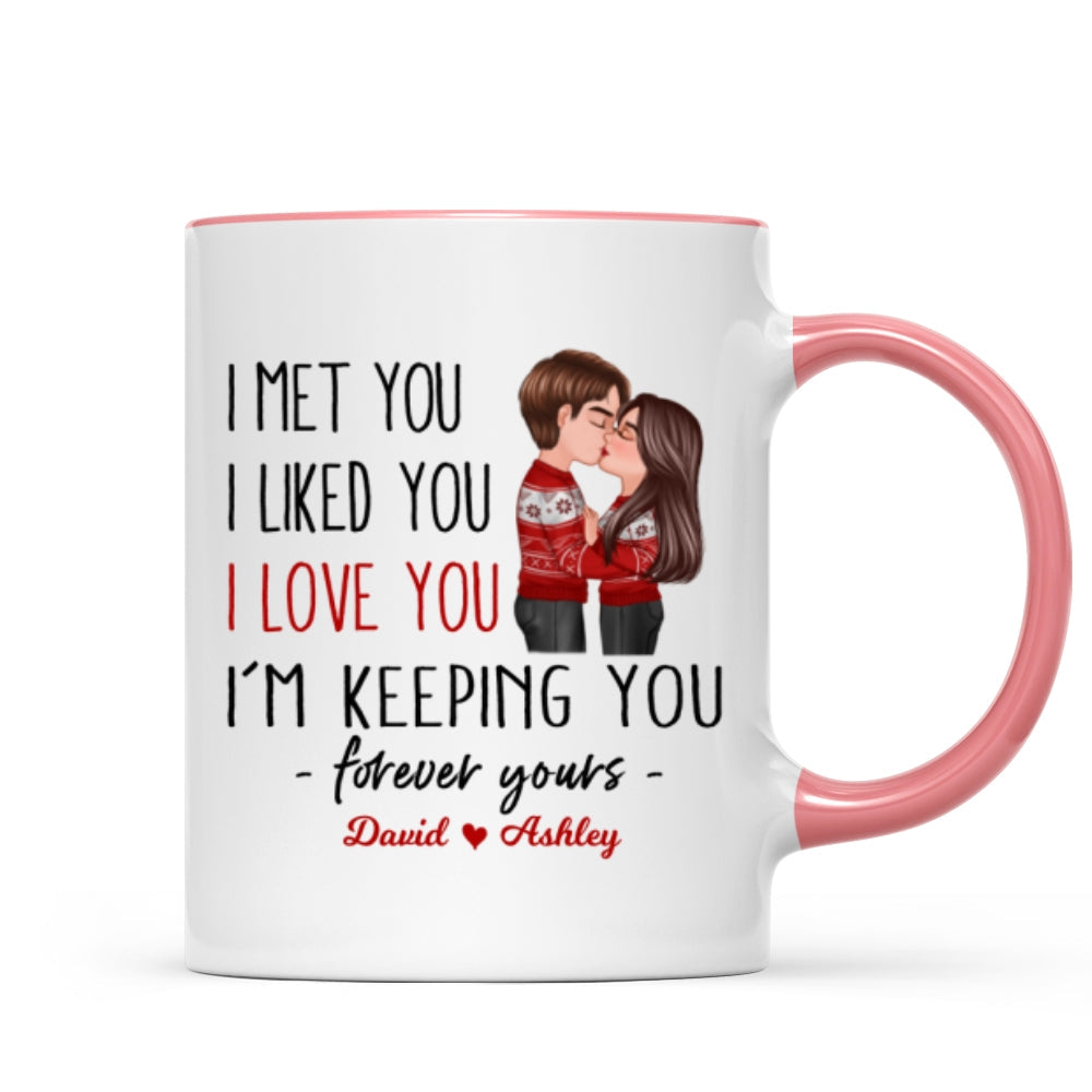Couple Kissing Forever Yours Personalized Mug