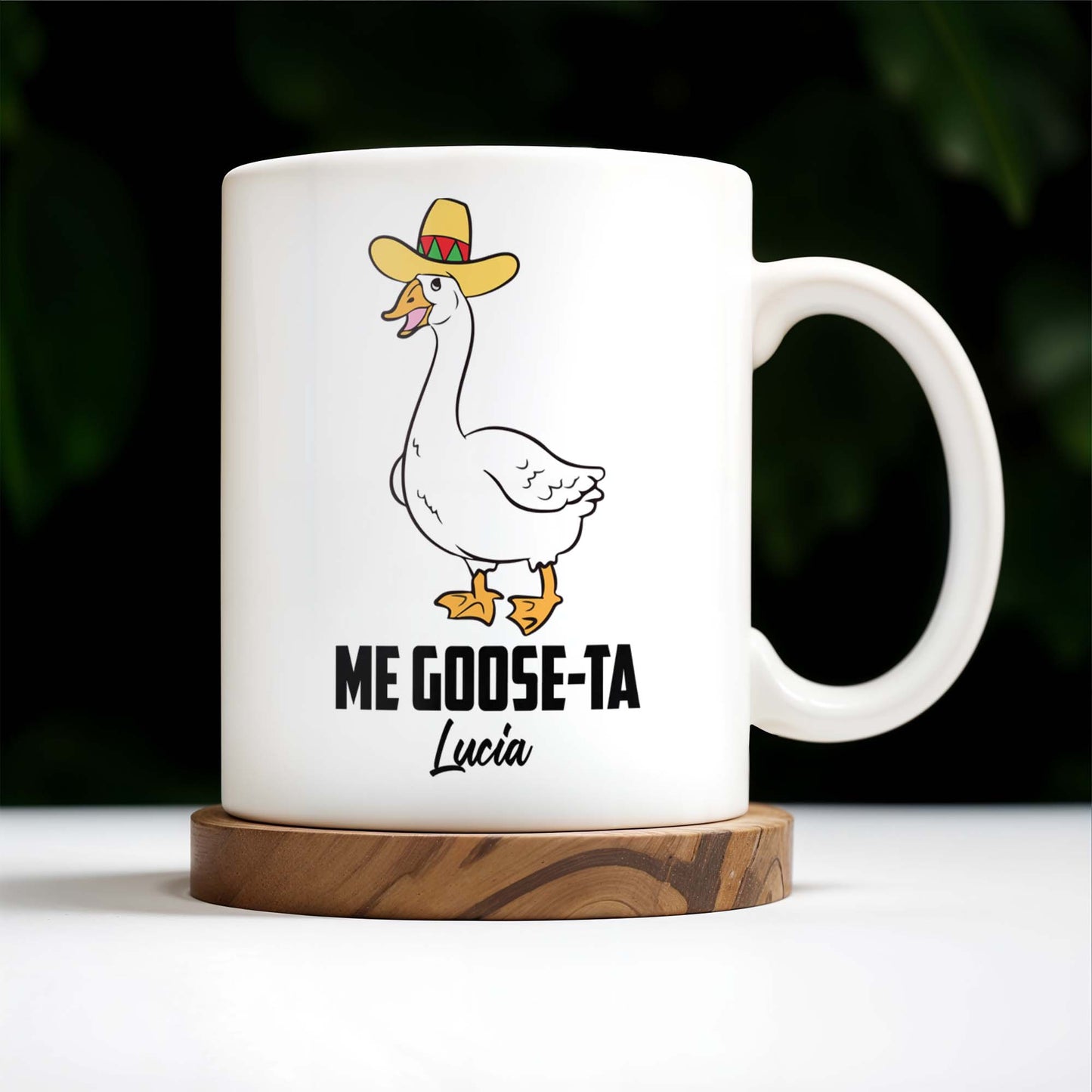 Me Goose-Ta Goose With Sombrero - Personalized Custom Coffee Mug - MEX006_MG