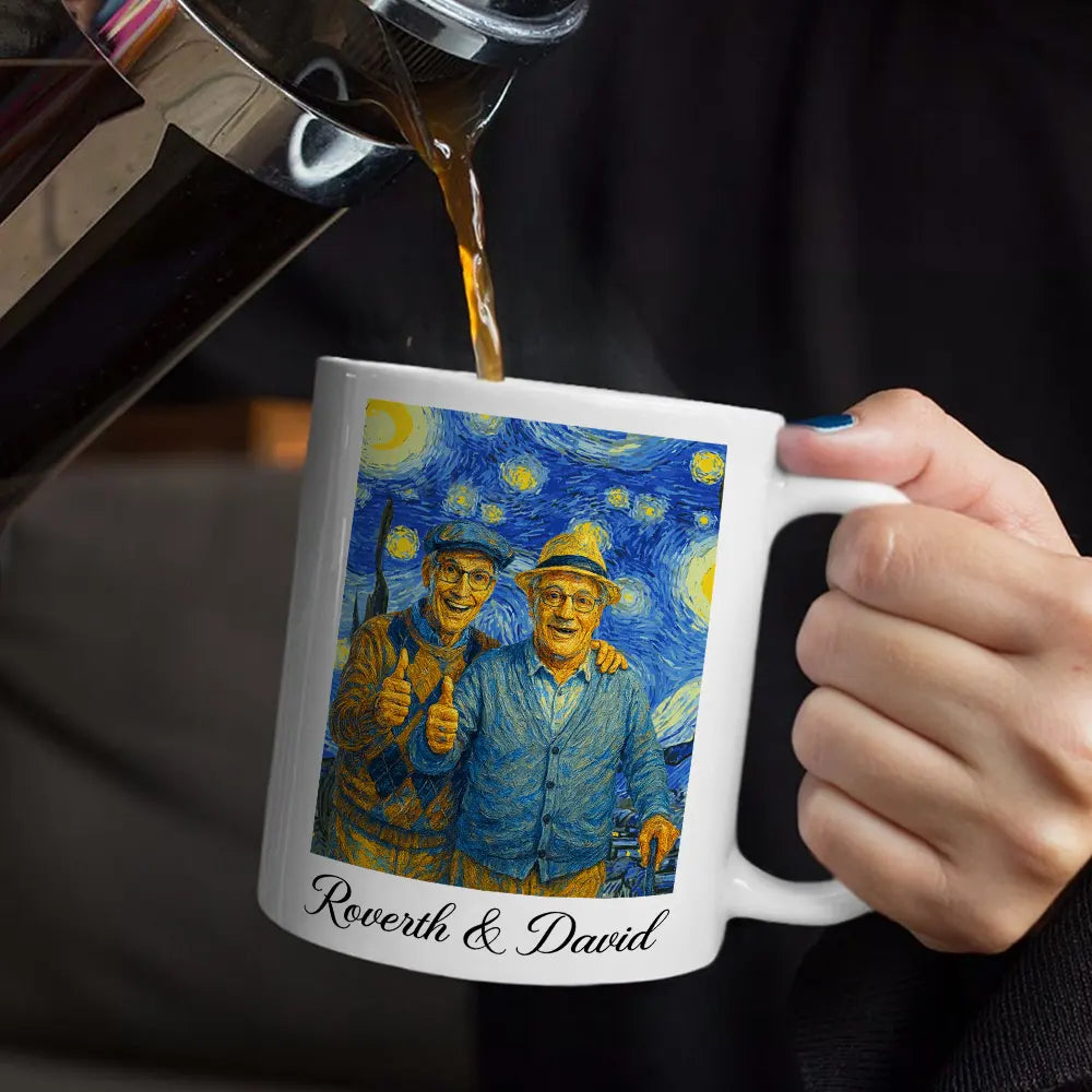 Custom Photo Starry Night Couple When We Get To The End Of Our Lives Together - Personalized Mug