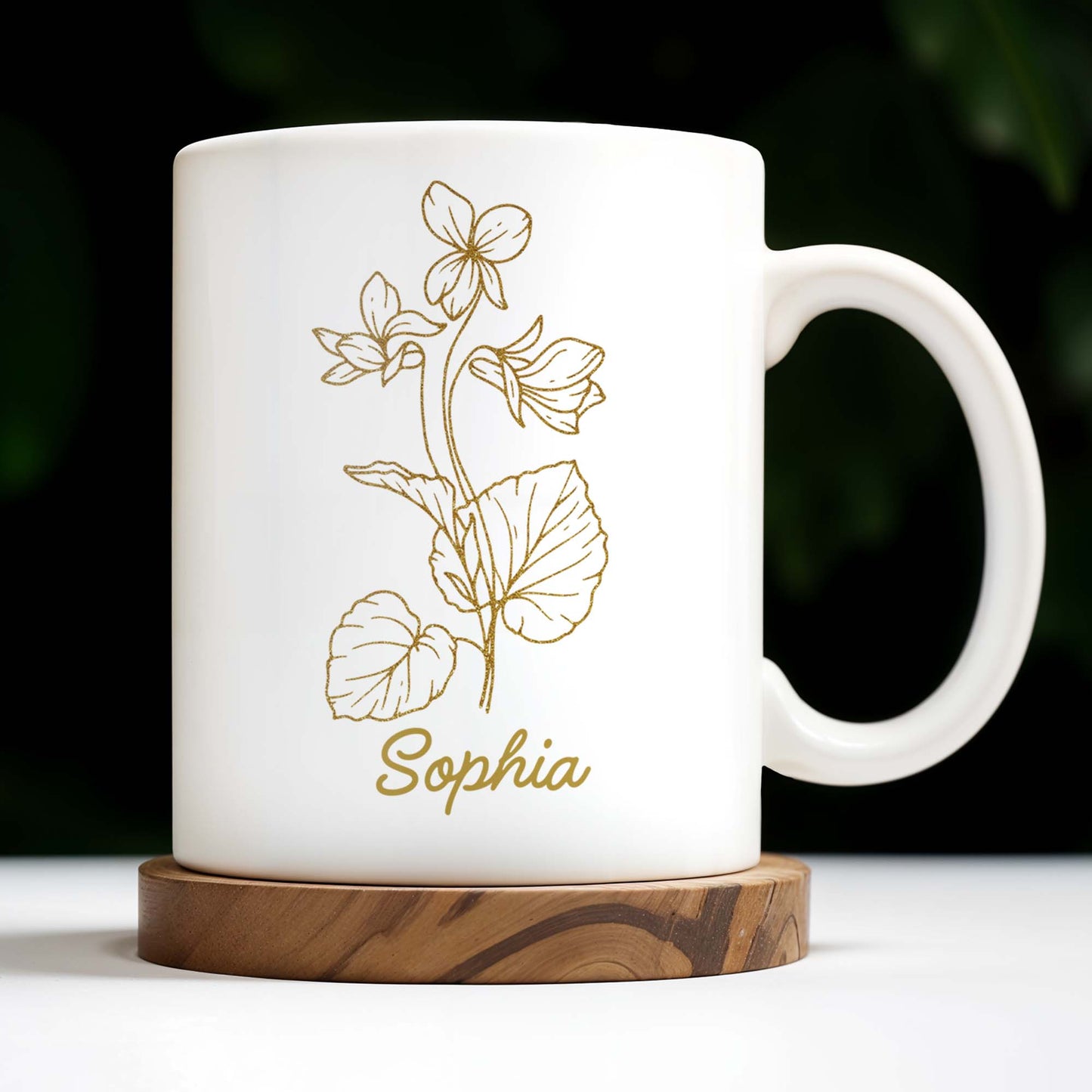 Celebrate The Simplistic Elegance Of Nature With This Floral Design, Flower And Plant - Personalized Custom Coffee Mug - MOM066_MG