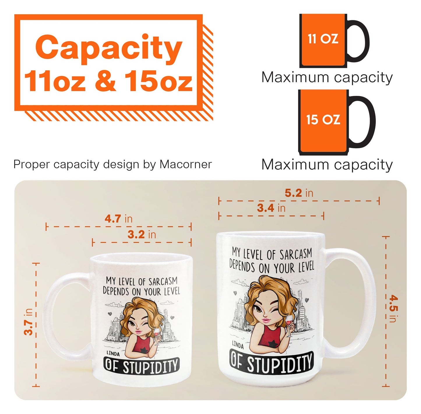 My Level Of Sarcasm Depends On Your Level Of Stupidity - Personalized Mug