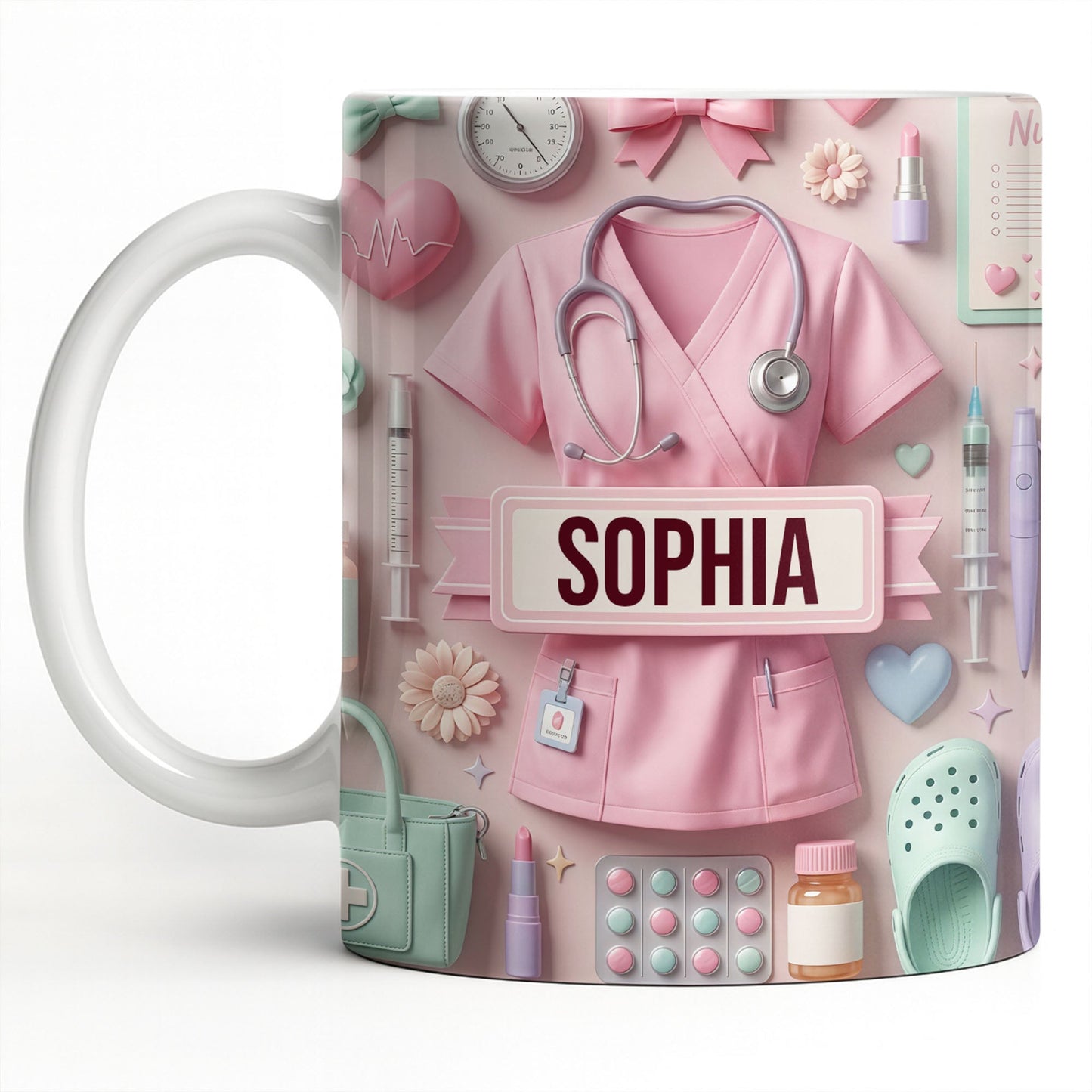 Heartfelt Gift for Dedicated Nurses - Personalized Custom Coffee Mug - NUR058_MG