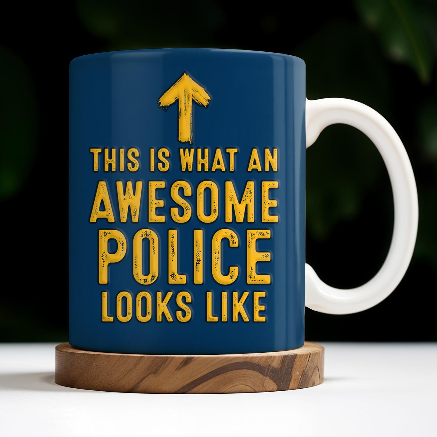 This Is What An Awesome Police Looks Like, Police Car And Badge - Personalized Custom Coffee Mug - OFC012_MG