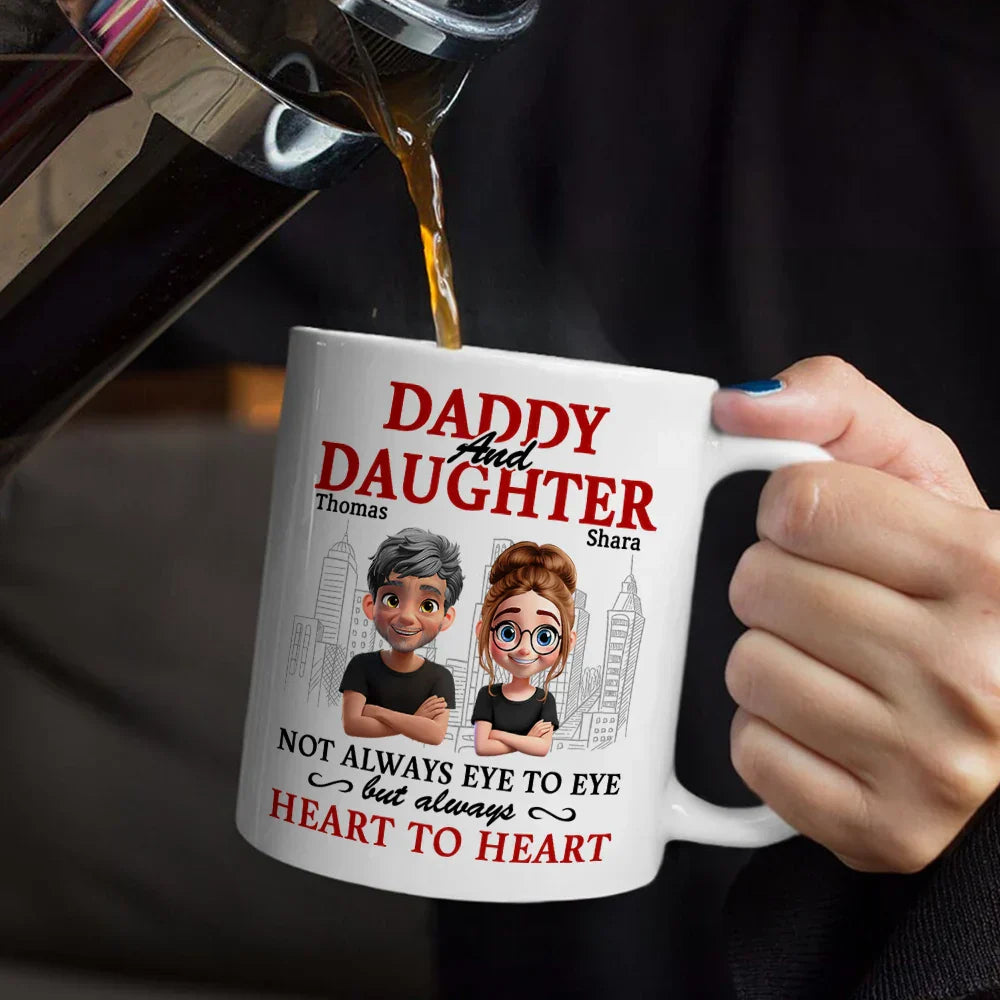 Parents And Children Always Heart To Heart - Personalized Mug