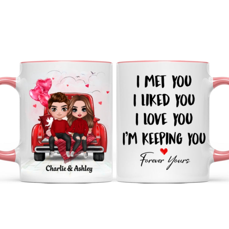 Doll Couple On Truck Valentine's Day Gift For Him For Her Personalized Mug