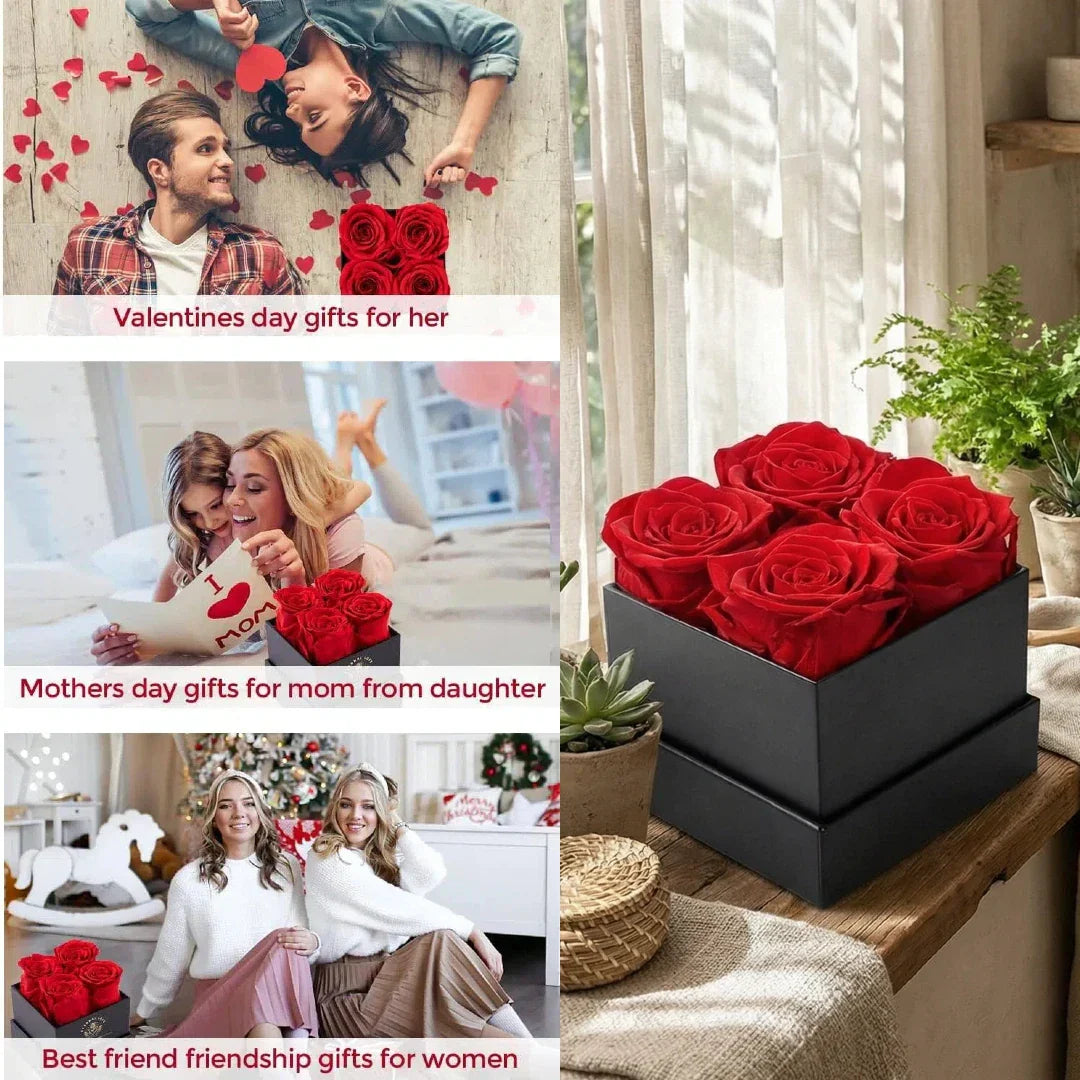 Forever Roses in a Box - Mother's Day & Birthday Gift